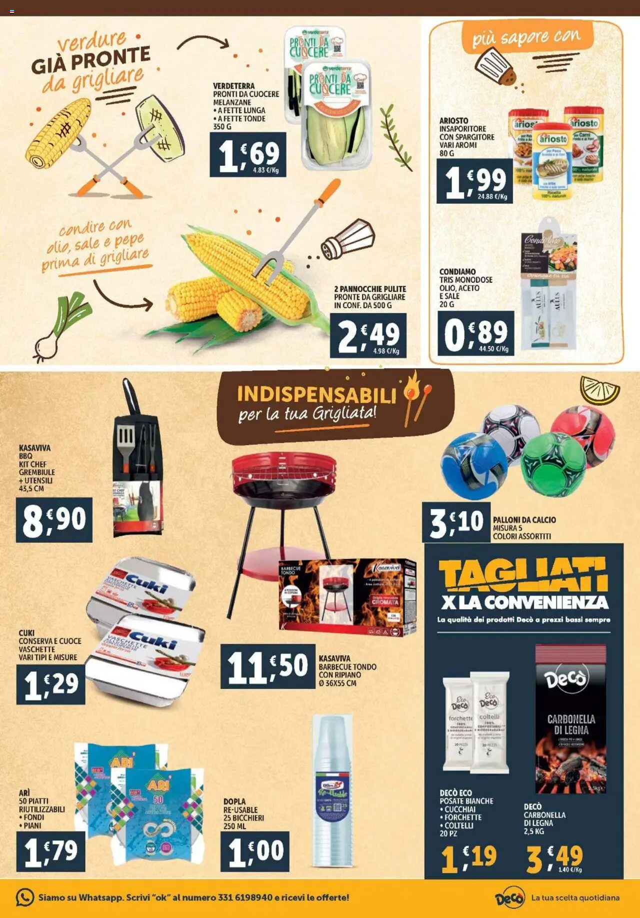 Volantino Decò del 08.08.2025 | Pagina: 9 | Prodotti: Sale, Barbecue, Melanzane, Vaschette