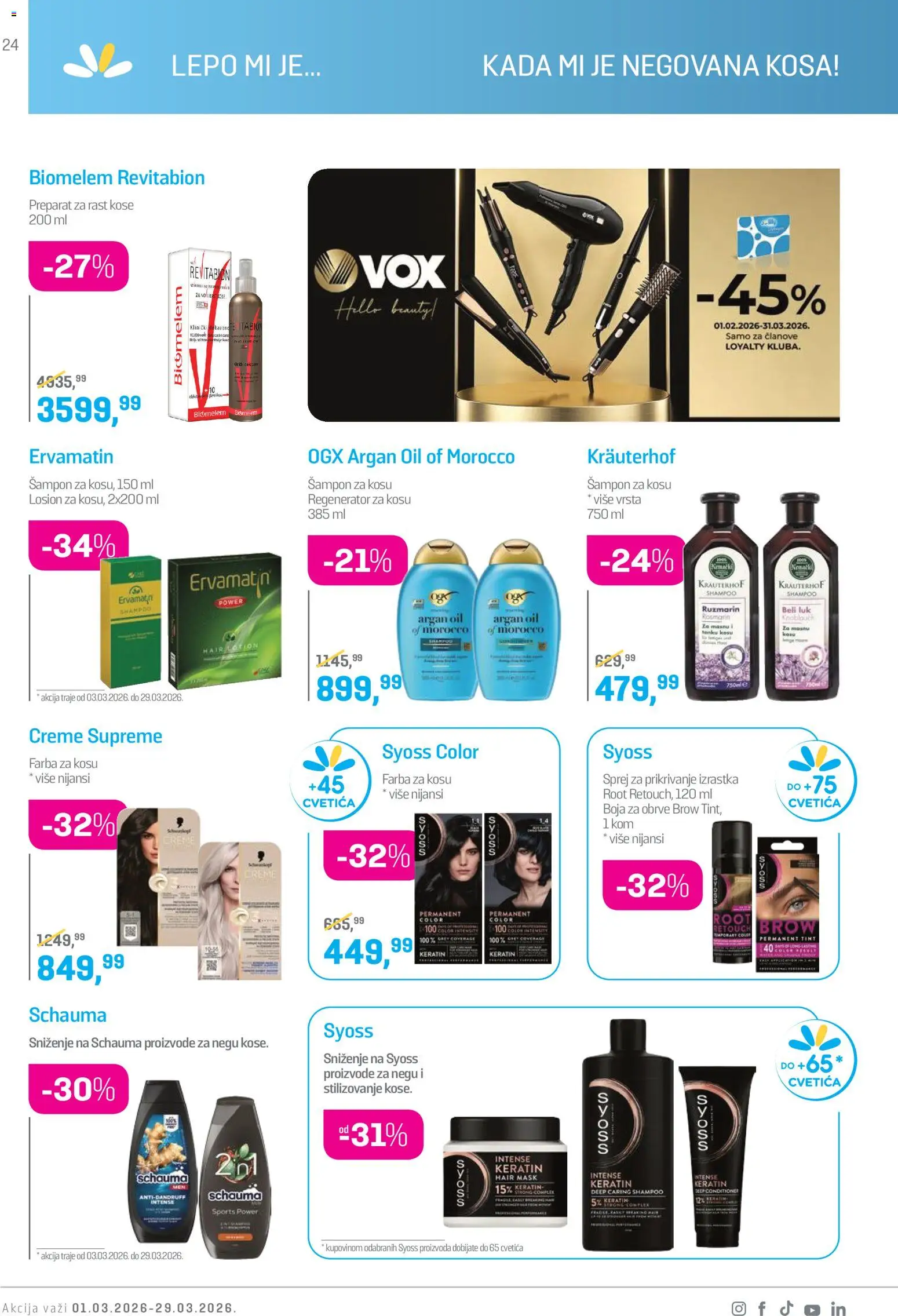 Lilly drogerie katalog - važi od 01.03.2026 | Strana: 24 | Proizvode: Syoss, Beli luk, Šampon, Farba za kosu