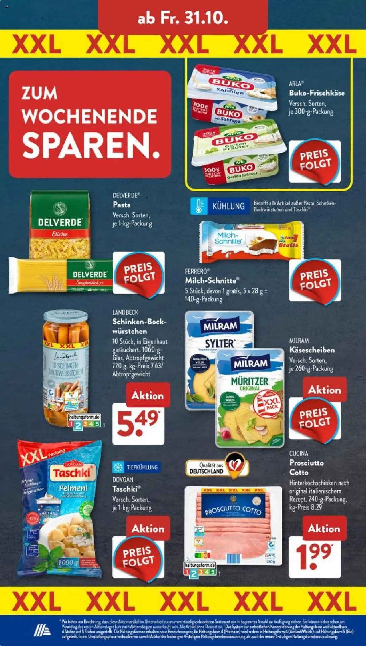 Aldi Süd Prospekt 	 – gültig ab 27.10.2025 | Seite: 14 | Produkte: Milch, Milram, Arla buko, Schinken