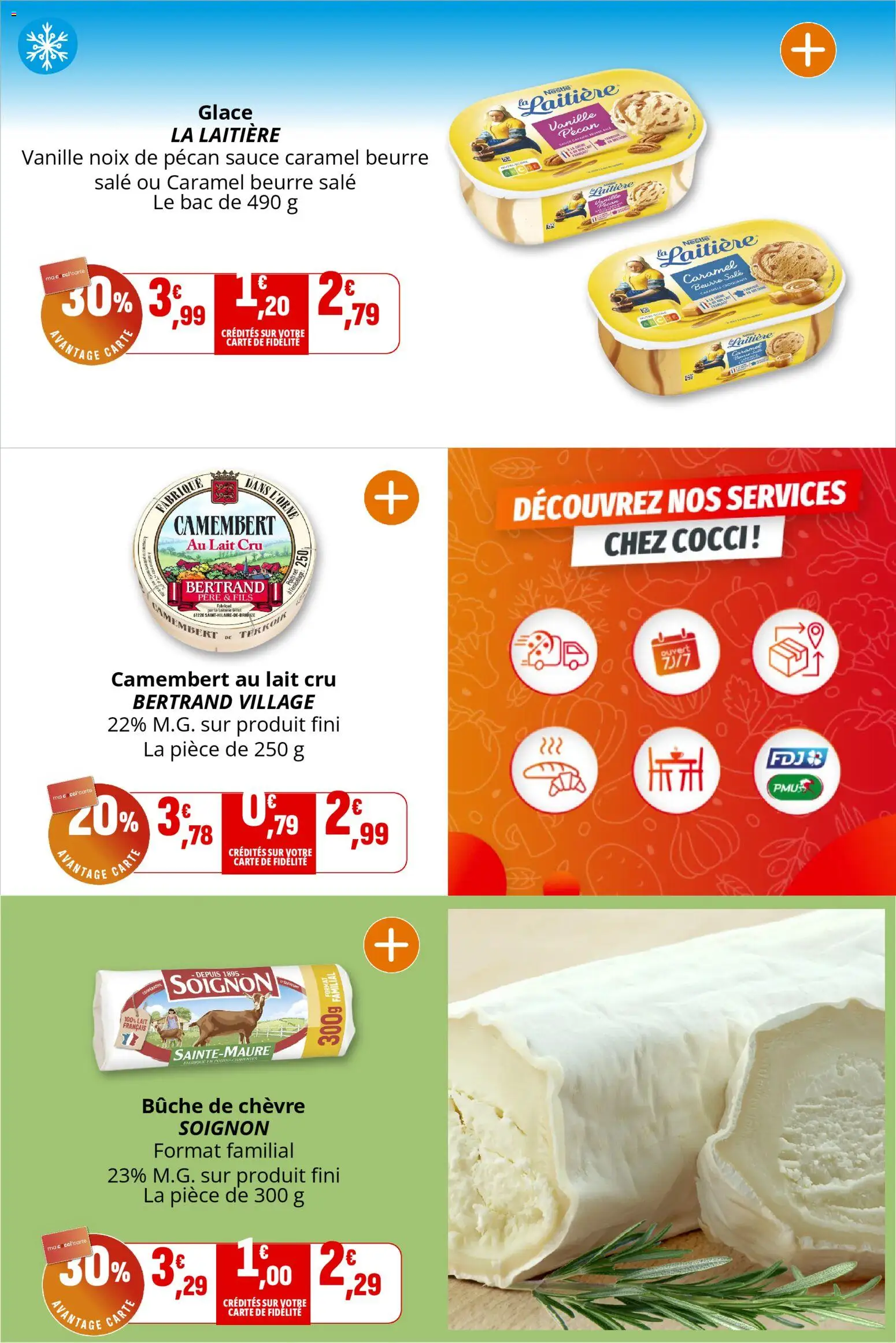 {H1} | Page: 10 | Produits: Lait, Beurre, Camembert, Noix