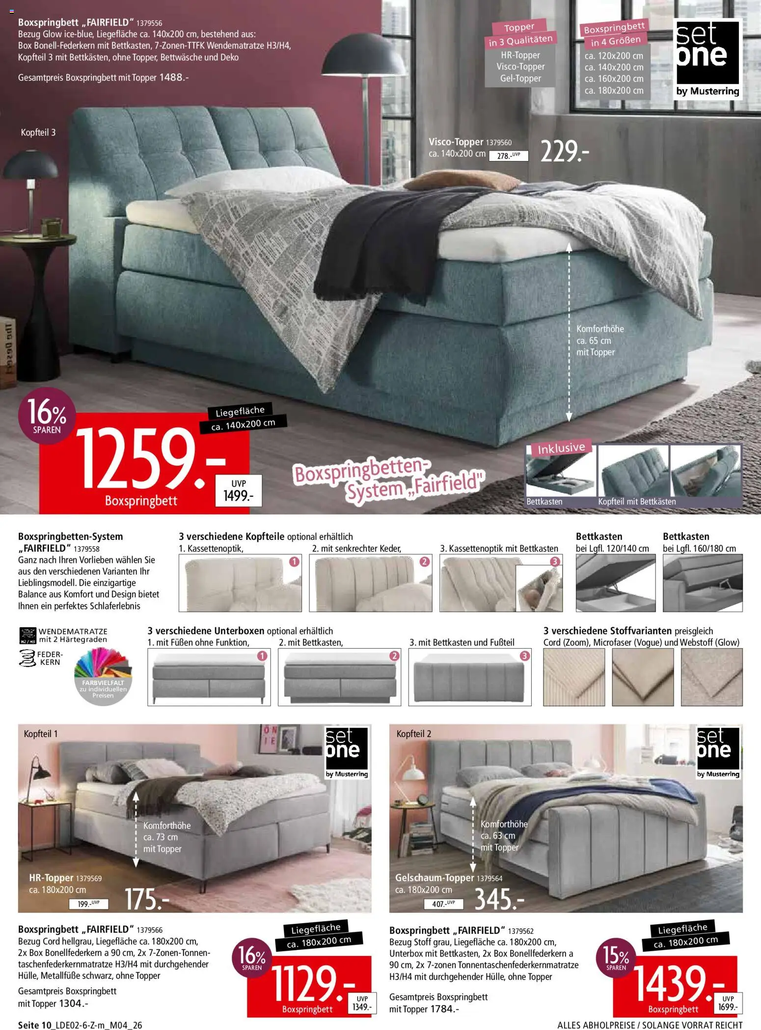 Zurbrüggen Prospekt 	 – gültig ab 22.02.2026 | Seite: 14 | Produkte: Boxspringbett, Topper, Box, Bettwäsche