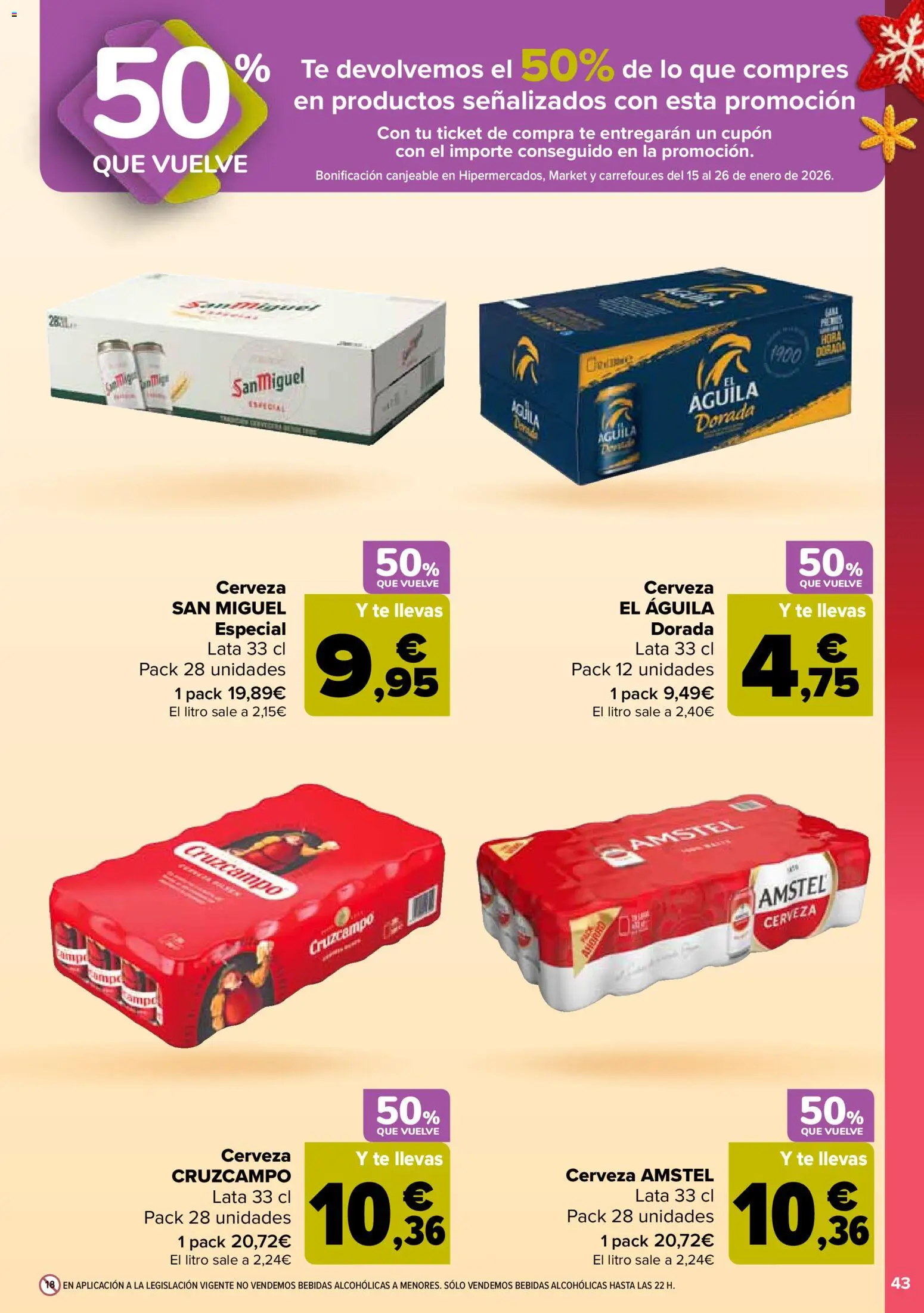 Carrefour folleto │ válido desde el 29.12.2025 | Página: 43 | Productos: Cerveza, Té