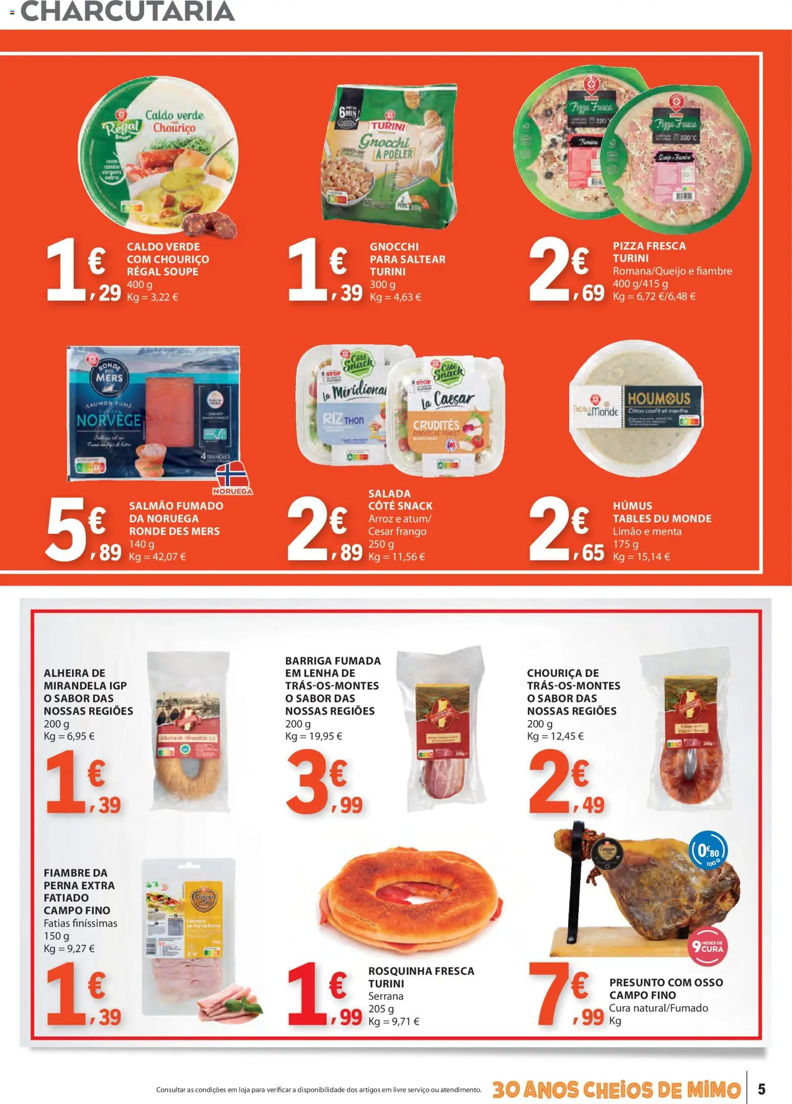 E.Leclerc folheto Especial Marca Guia │ válido de 17.03.2026 | Página: 5 | Produtos: Presunto, Pizza, Arroz, Alheira