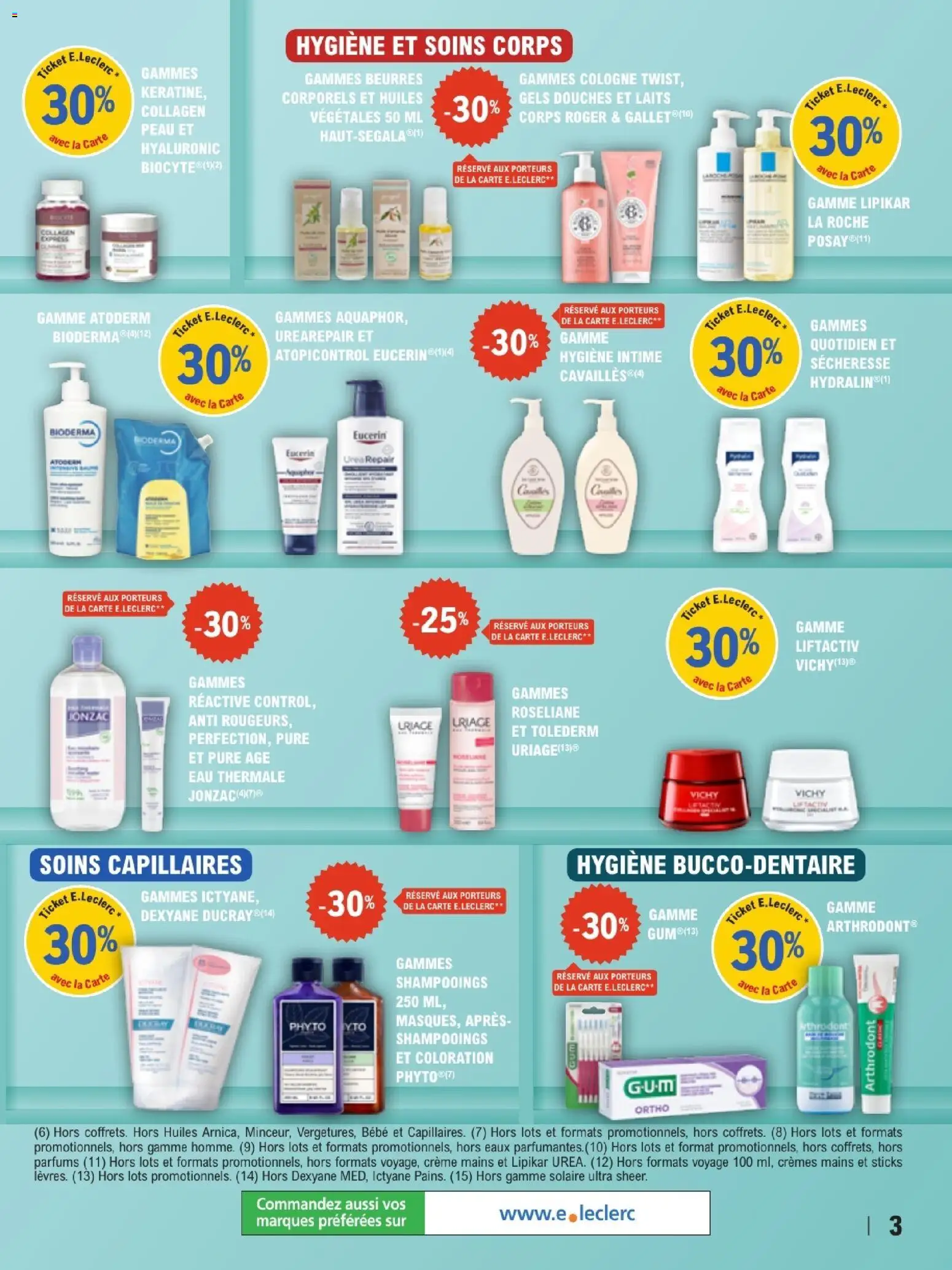 {H1} | Page: 3 | Produits: Body, Coloration, Eau thermale, Hygiène intime