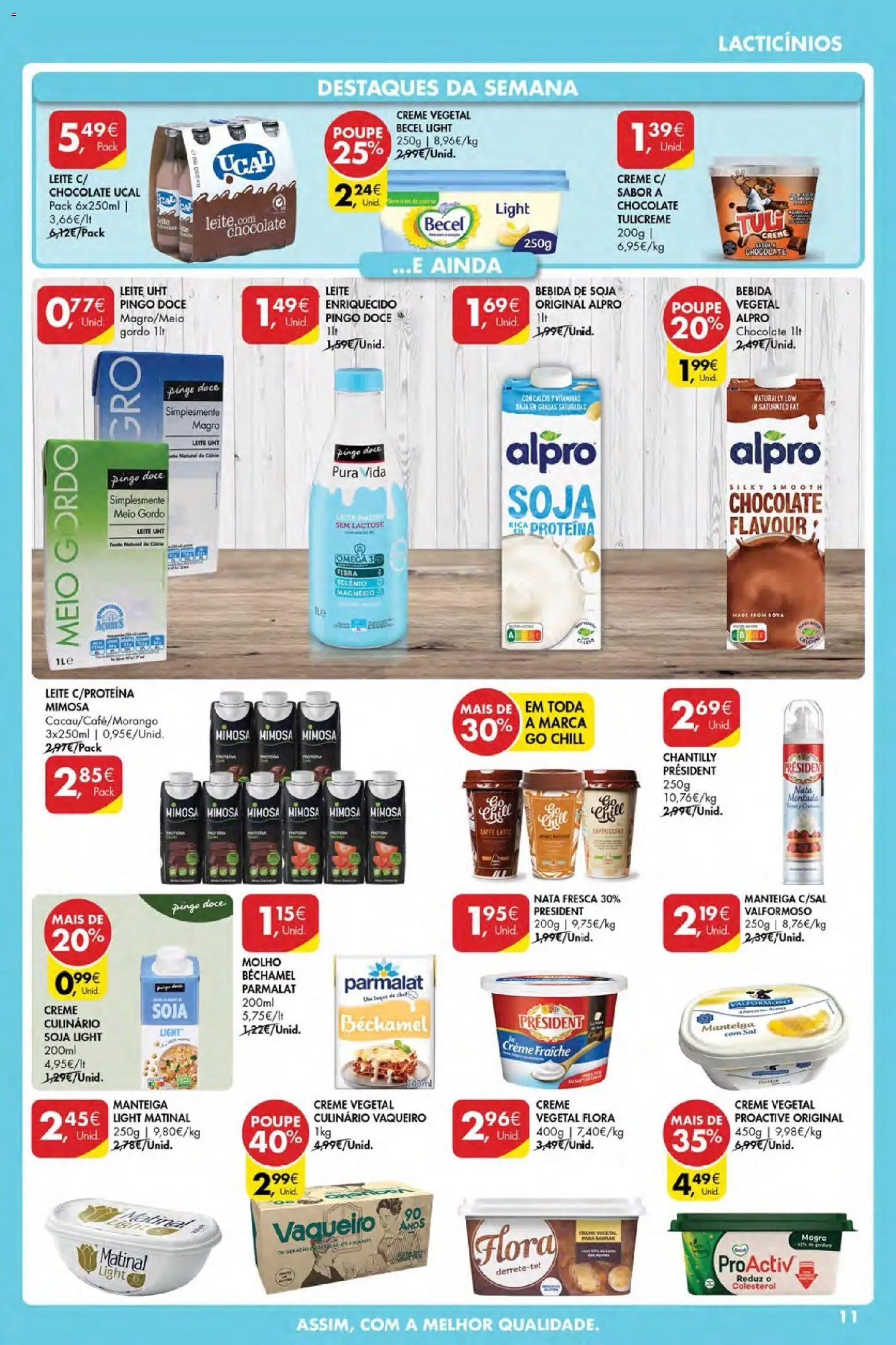 Pingo Doce Poupe Esta Semana Açores │ válido de 26.02.2026 | Página: 11 | Produtos: Cálcio, Chocolate, Bebida, Proteina