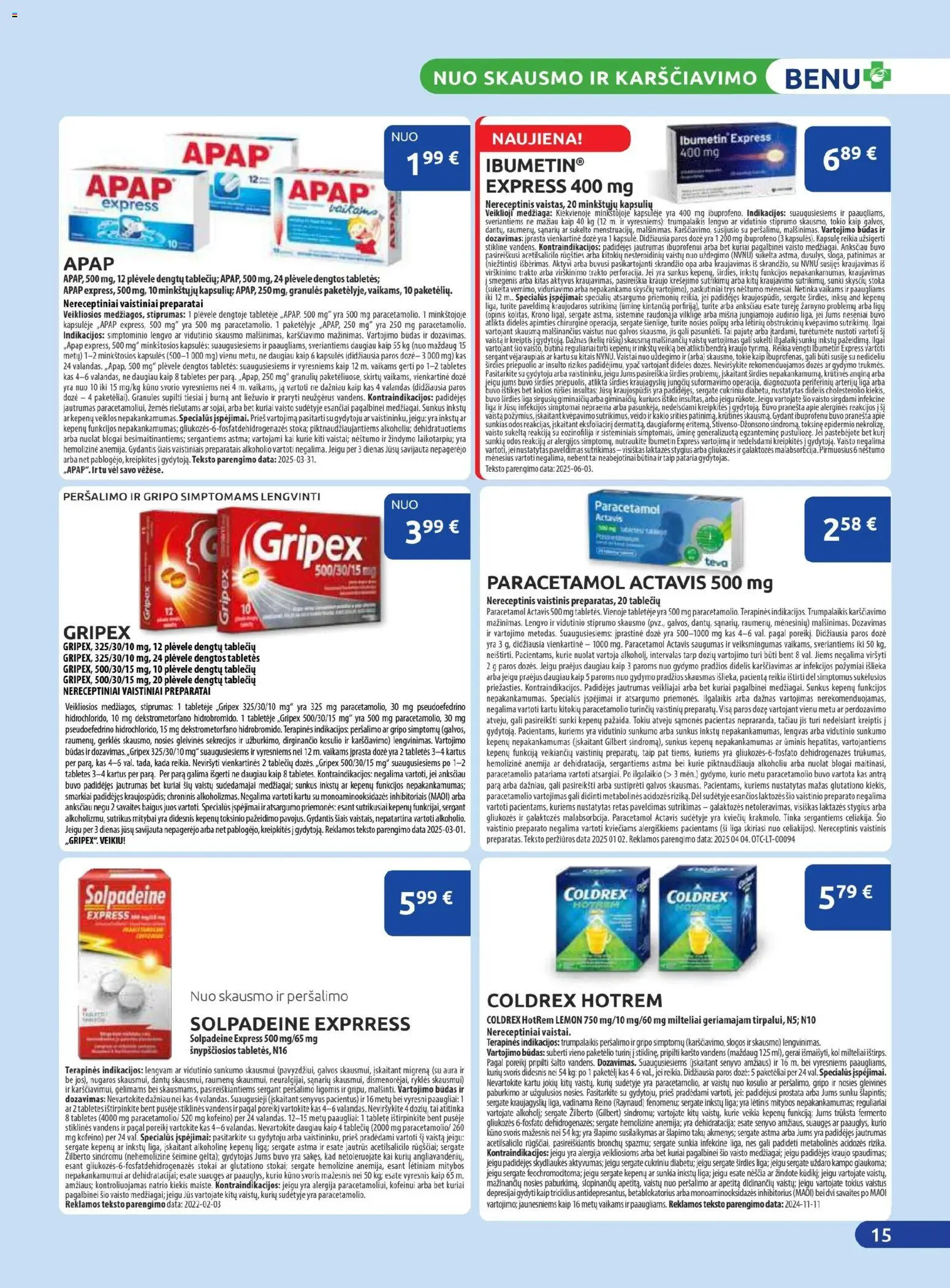 BENU akcijos nuo 01.11.2025 | Puslapis: 15