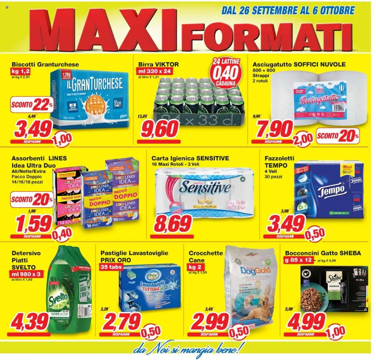 Volantino Prix del 26.09.2025 | Pagina: 5 | Prodotti: Carta igienica, Fazzoletti, Biscotti, Crocchette