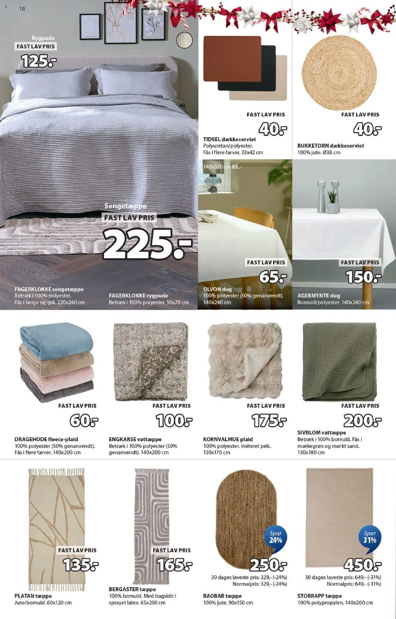JYSK tilbudsavis – gyldig fra 07.11.2025 | Side: 10 | Produkter: Tæppe