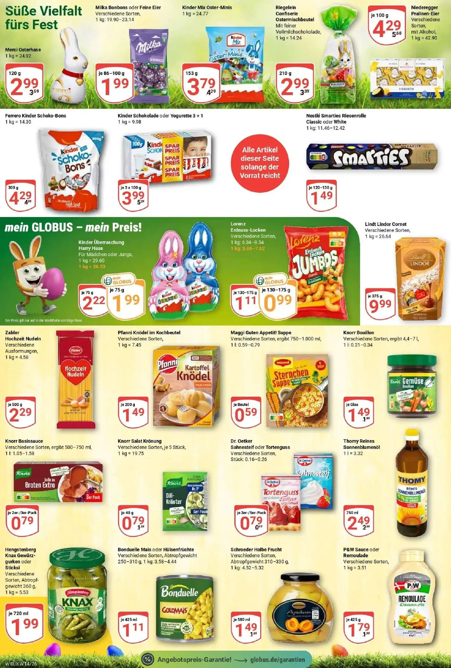 Globus prospekt Wiesbaden-Nordenstadt	 – gültig ab 30.03.2026 | Seite: 17 | Produkte: Kinder schokolade, Knorr, Milka, Dill