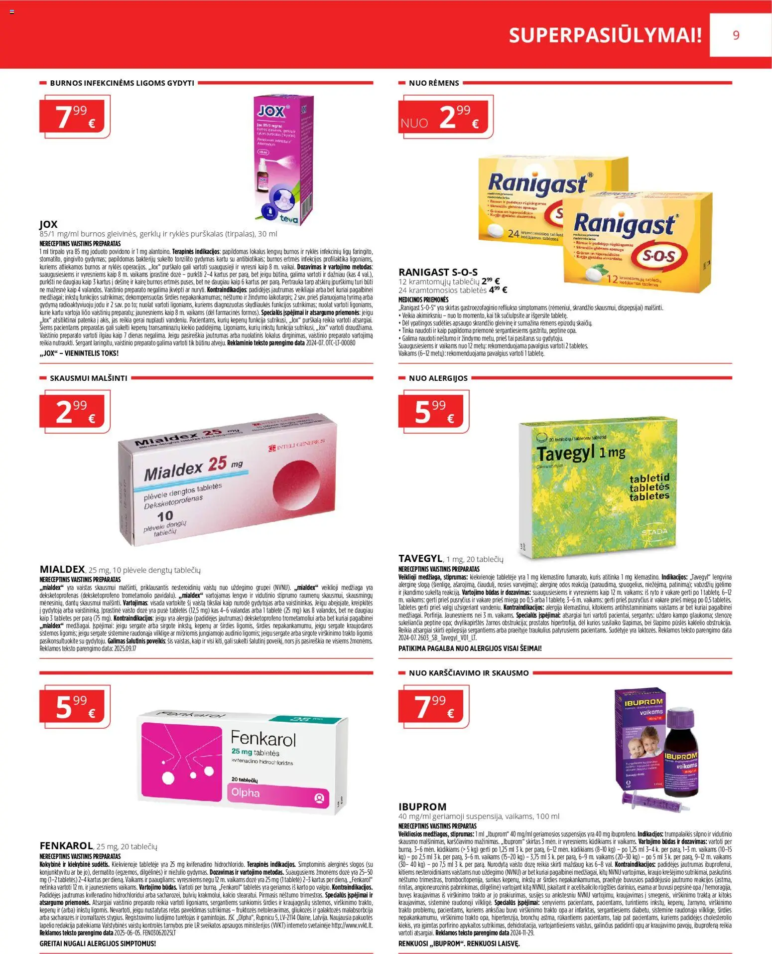 Norfa vaistinė akcijos nuo 01.04.2026 | Puslapis: 9
