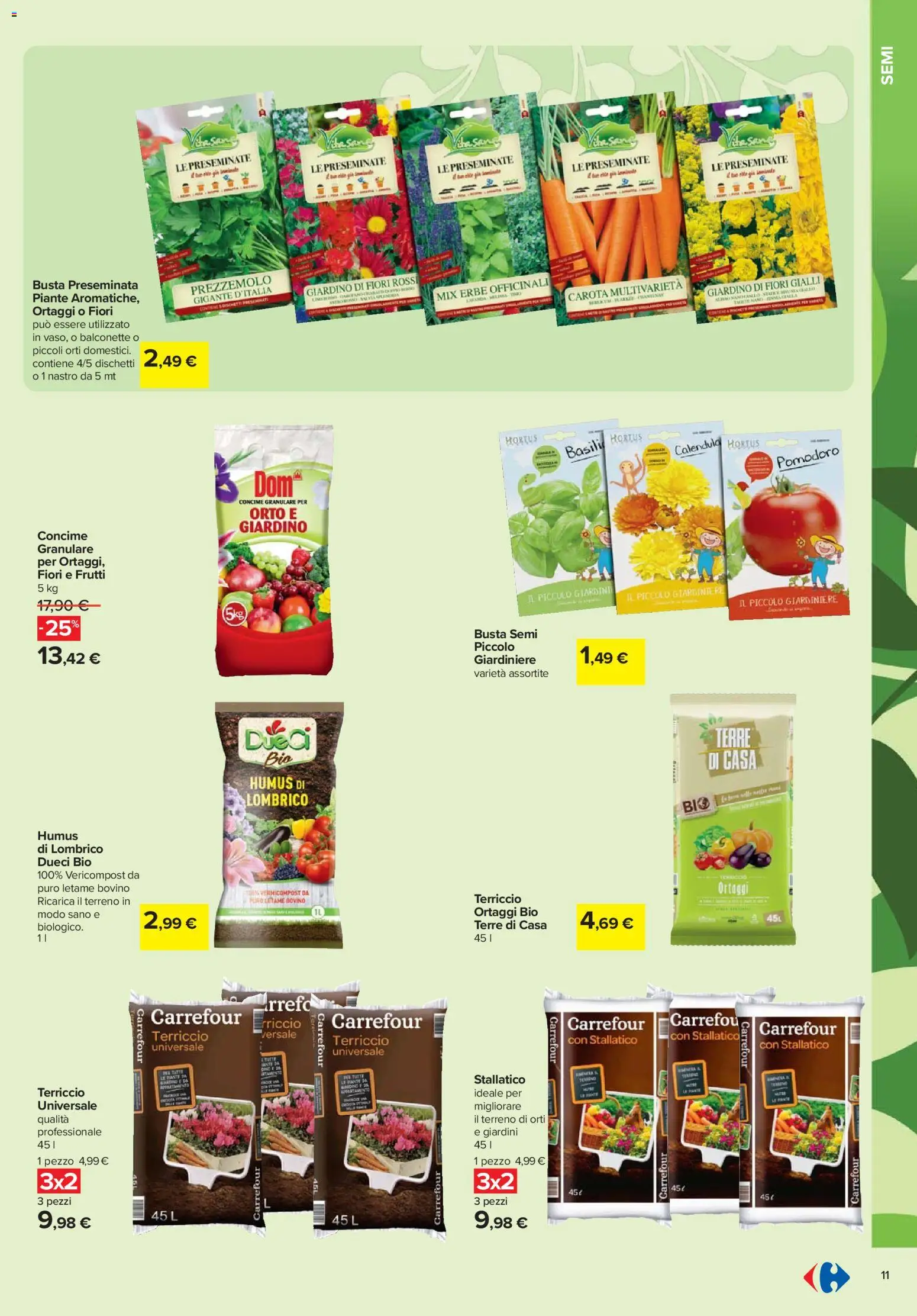 Volantino Carrefour del 19.02.2026 | Pagina: 11 | Prodotti: Bovino, Concime, Carota, Prezzemolo