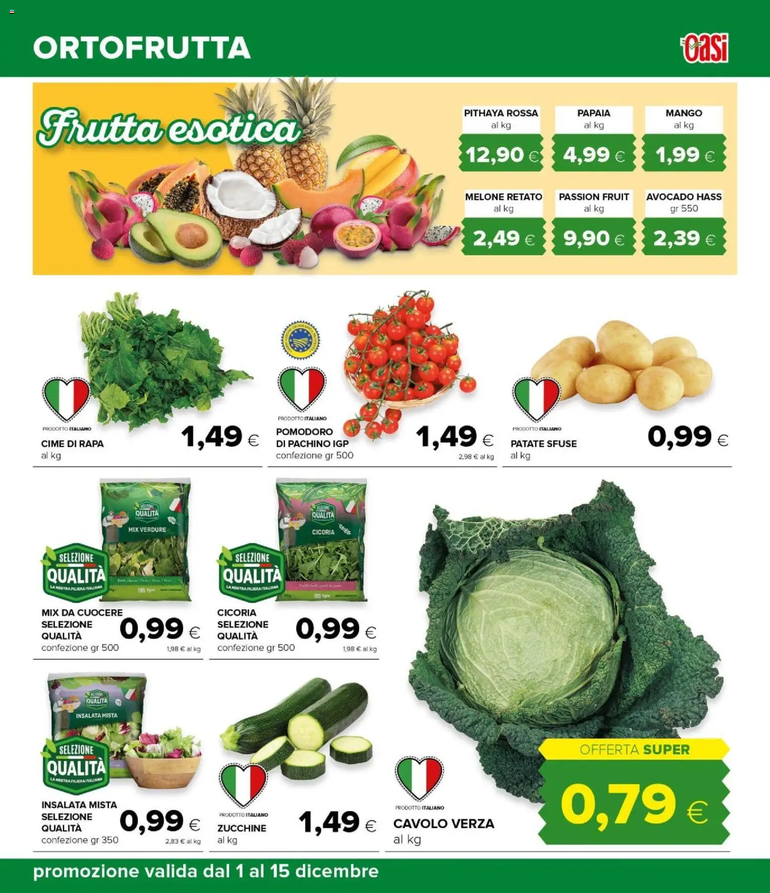 Volantino Oasi del 01.12.2025 | Pagina: 17 | Prodotti: Frutta, Mango, Cavolo, Melone