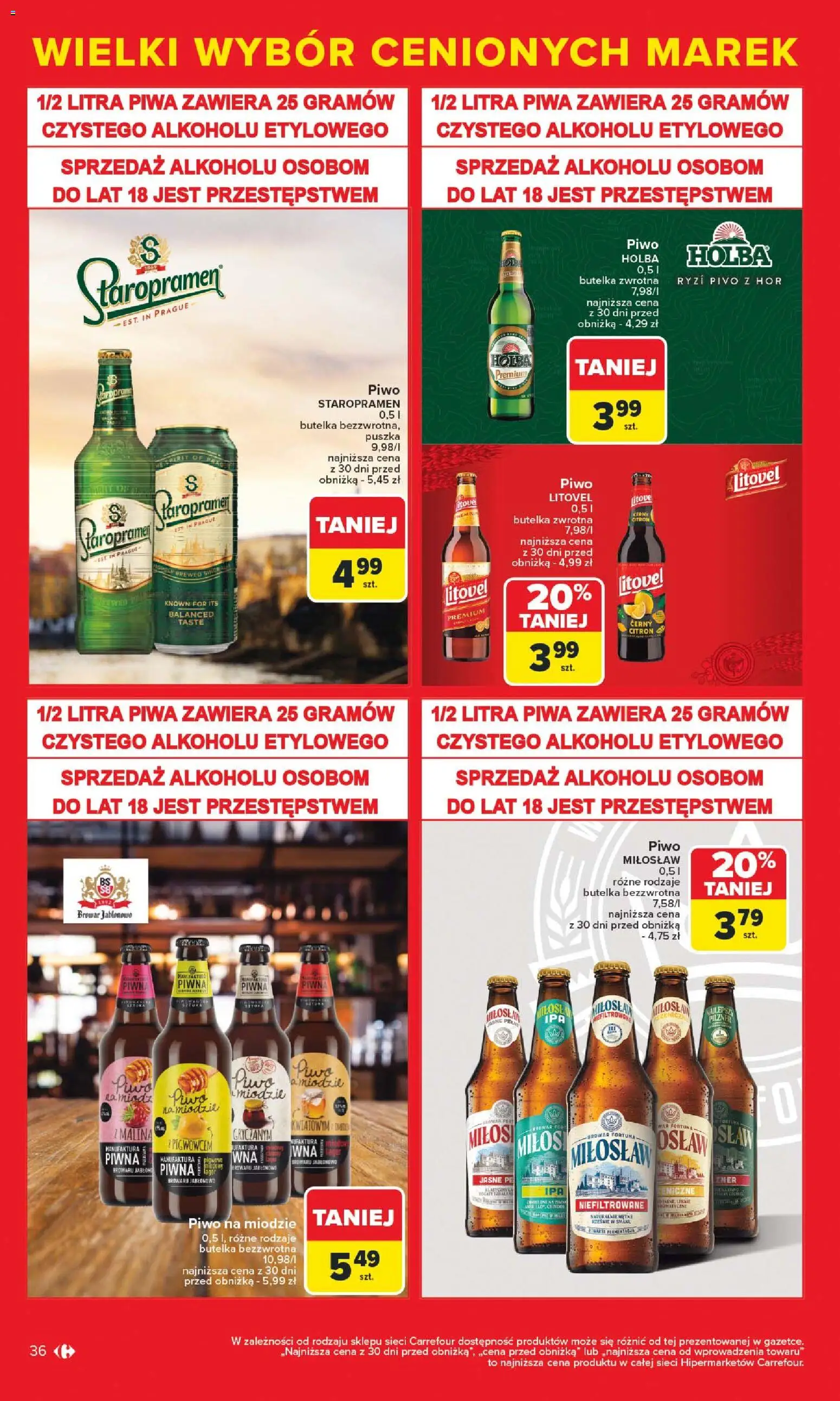 Carrefour Gazetka - Markowe atrakcje cenowe od 27.10.2025 | Strona: 38 | Produkty: Malina, Piwo Staropramen, Piwo