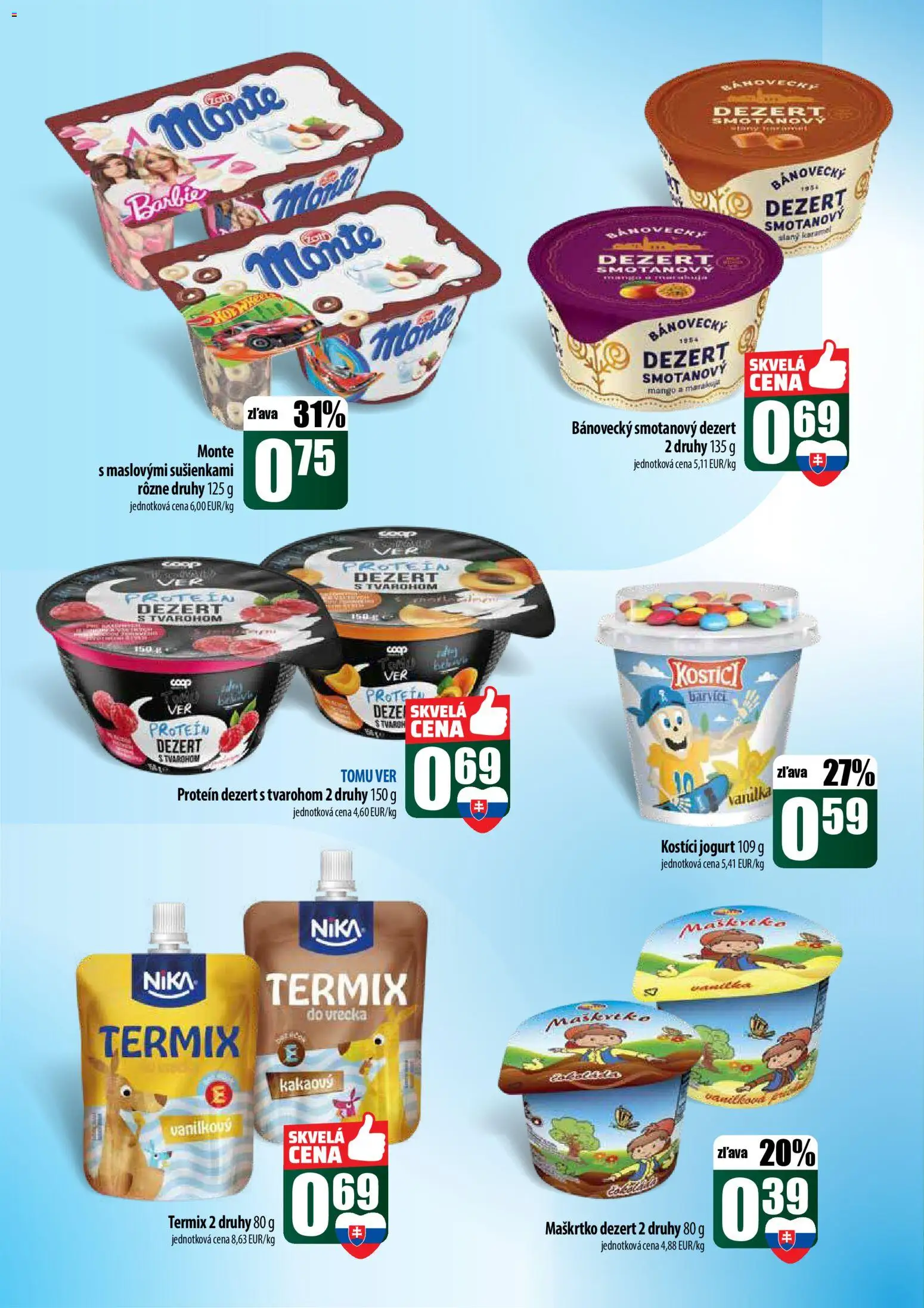 Nové COOP Jednota akcie – leták je platný od 18.12.2025 | Strana: 28 | Produkty: Jogurt, Protein, Tvaroh, Mango
