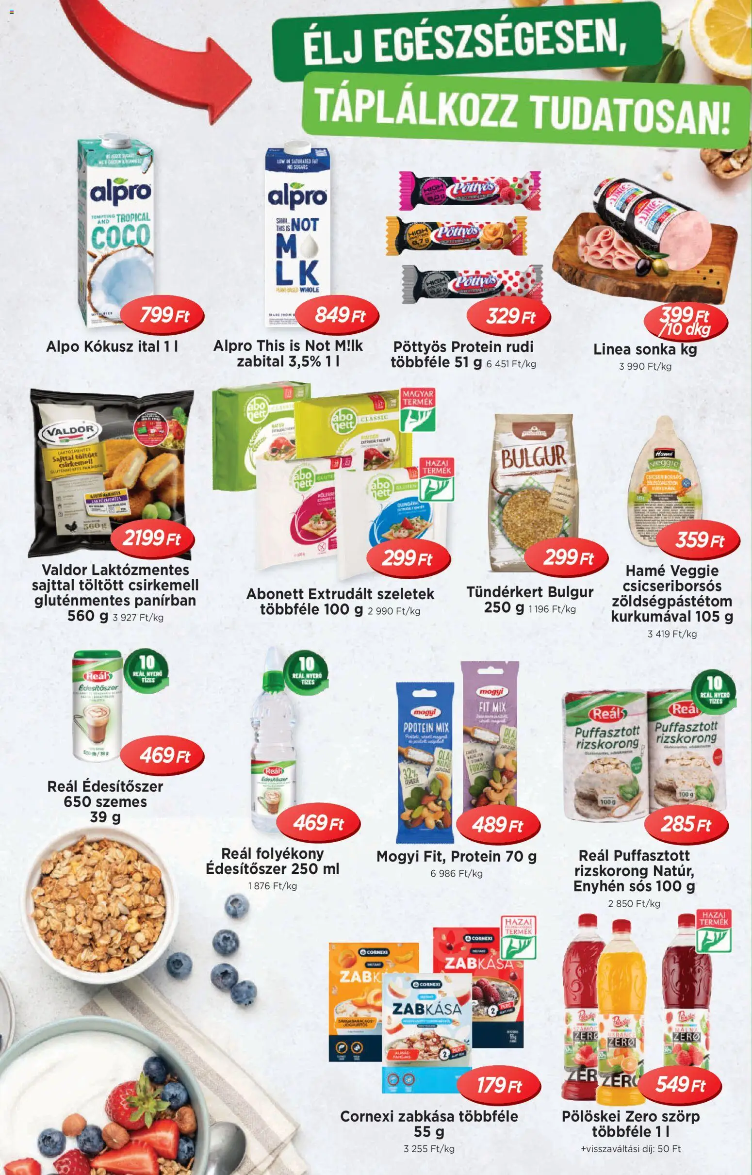 Reál akciós ujság - amely érvényes a következő dátumtól: 04.02.2026 | Oldal: 2 | Termékek: Alpro, Sonka, Gluténmentes, Csirkemell