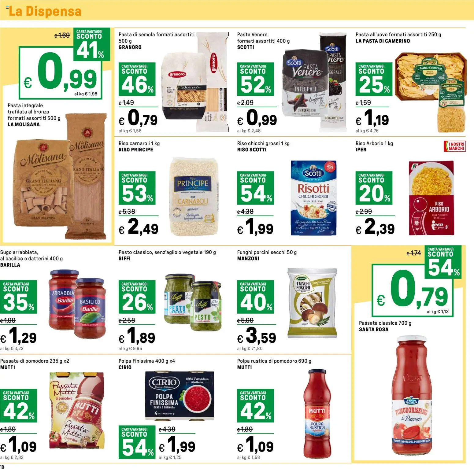 Volantino Iper del 16.01.2026 | Pagina: 18 | Prodotti: Riso, Pomodoro, Pesto, Penne