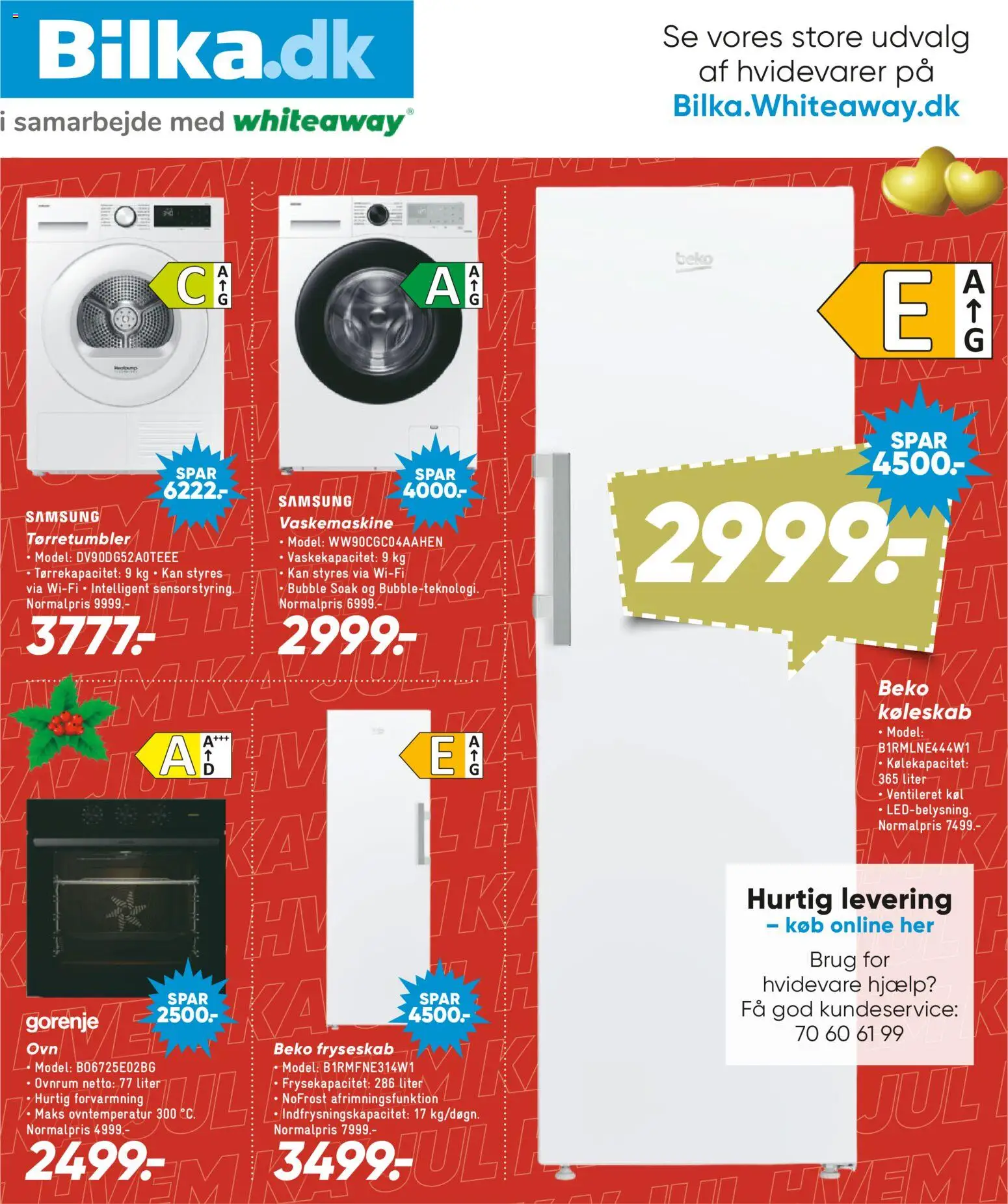 Bilka tilbudsavis – gyldig fra 12.12.2025 | Side: 35 | Produkter: Køleskab, Vaskemaskine, Tørretumbler