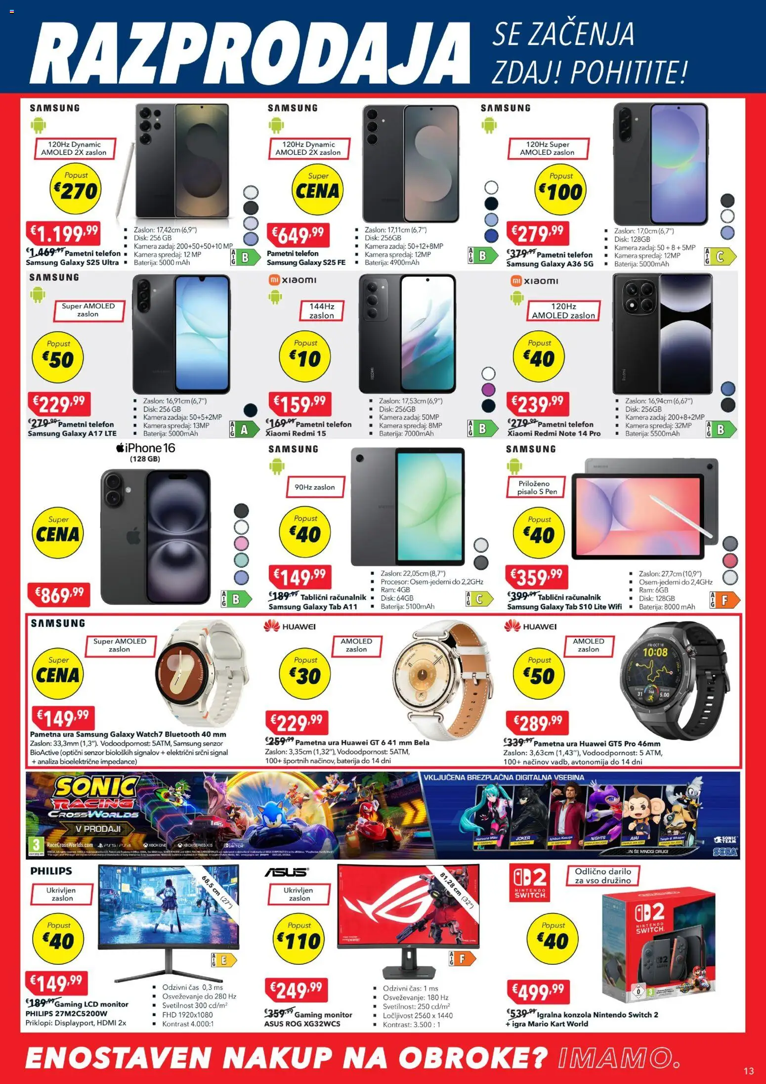 Novi Harvey Norman katalog ponudbe – veljaven od 22.12.2025 | Stran: 13 | Izdelki: Telefon, Pametni telefon, Ura, Kamera