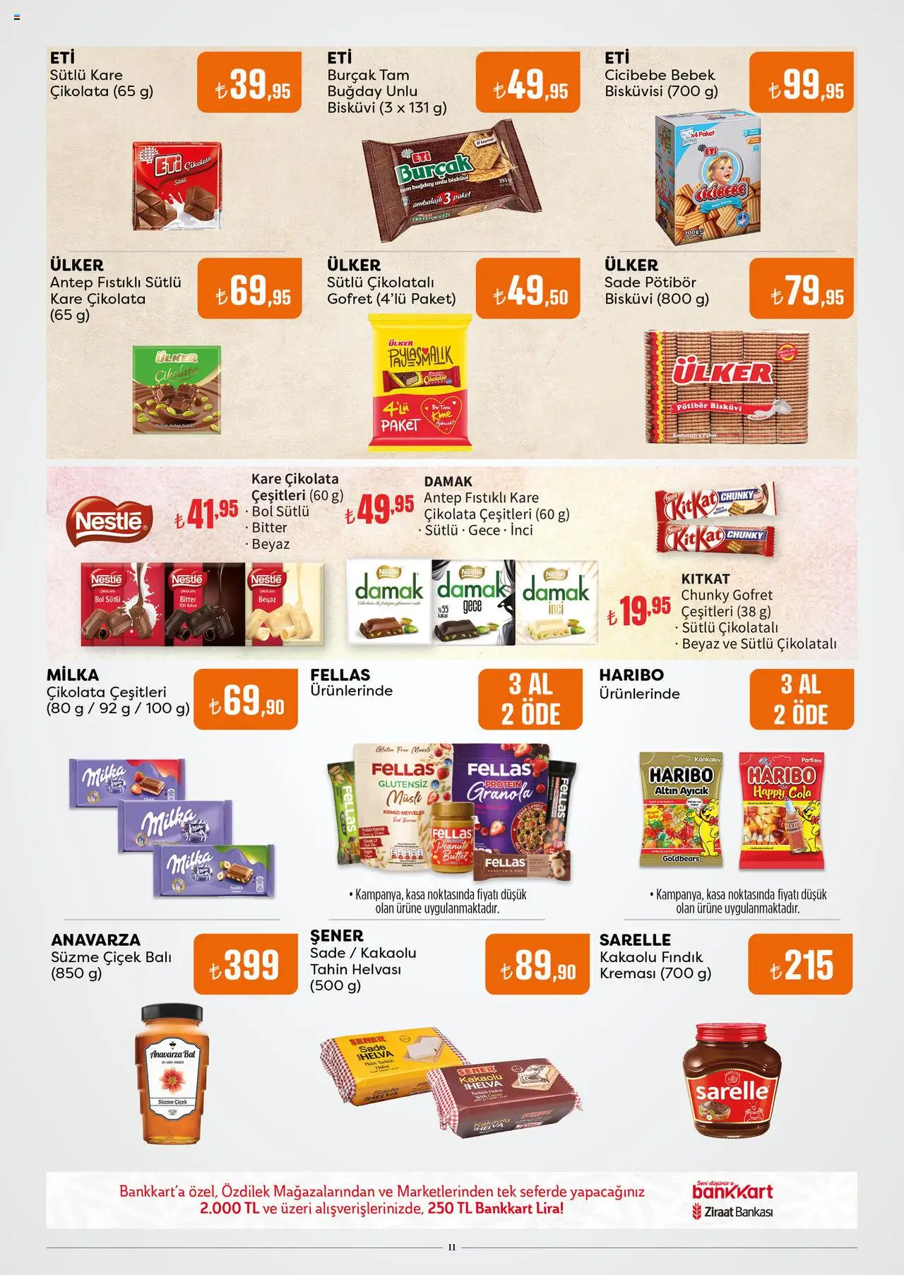 Özdilek Katalog - 24.09.2025 tarihinden itibaren geçerlidir | Sayfa: 11 | Ürünler: Gofret, Çikolata, Fındık, Bisküvi