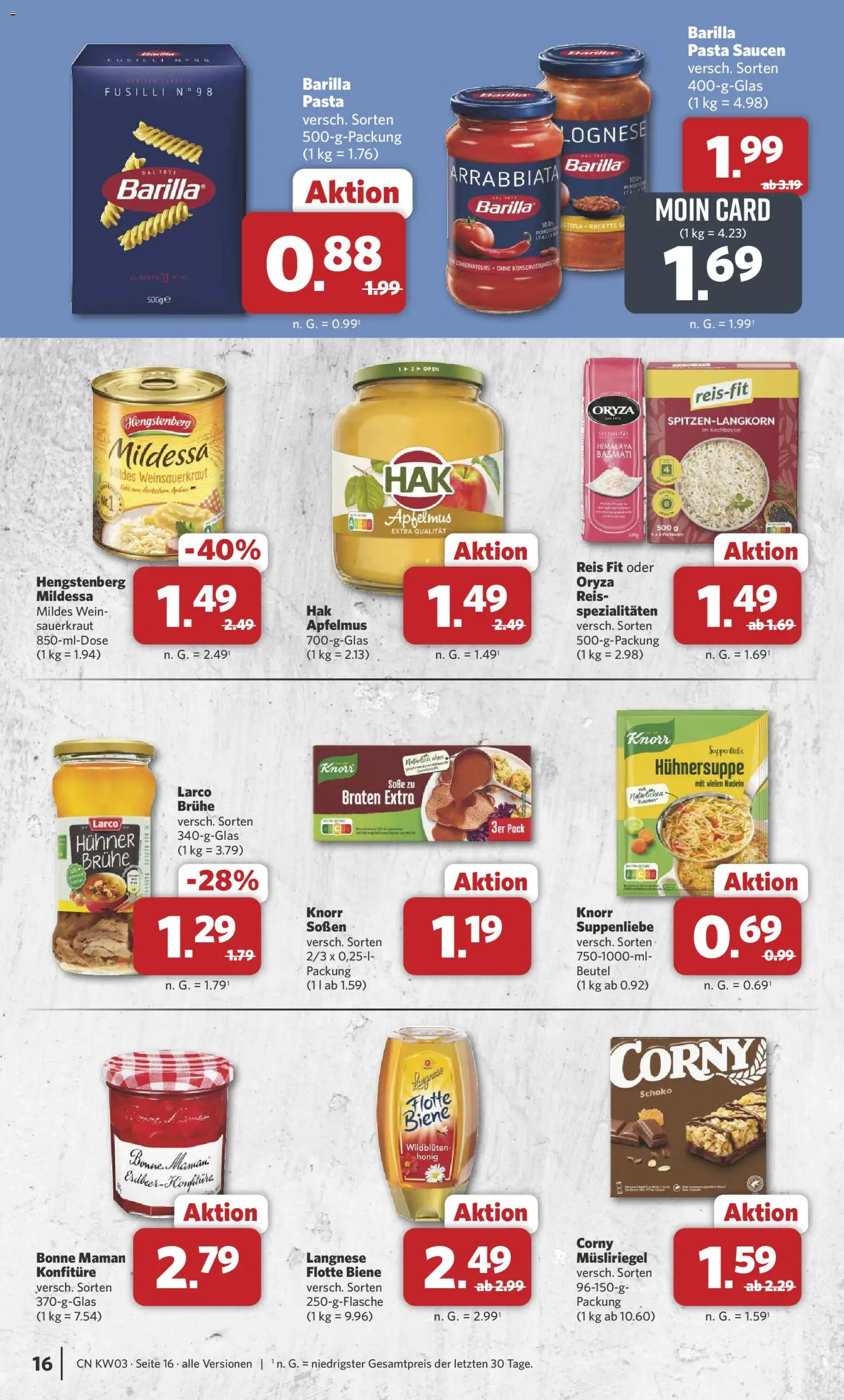 Combi Prospekt 	 – gültig ab 12.01.2026 | Seite: 16 | Produkte: Knorr, Pasta, Wein, Nudeln