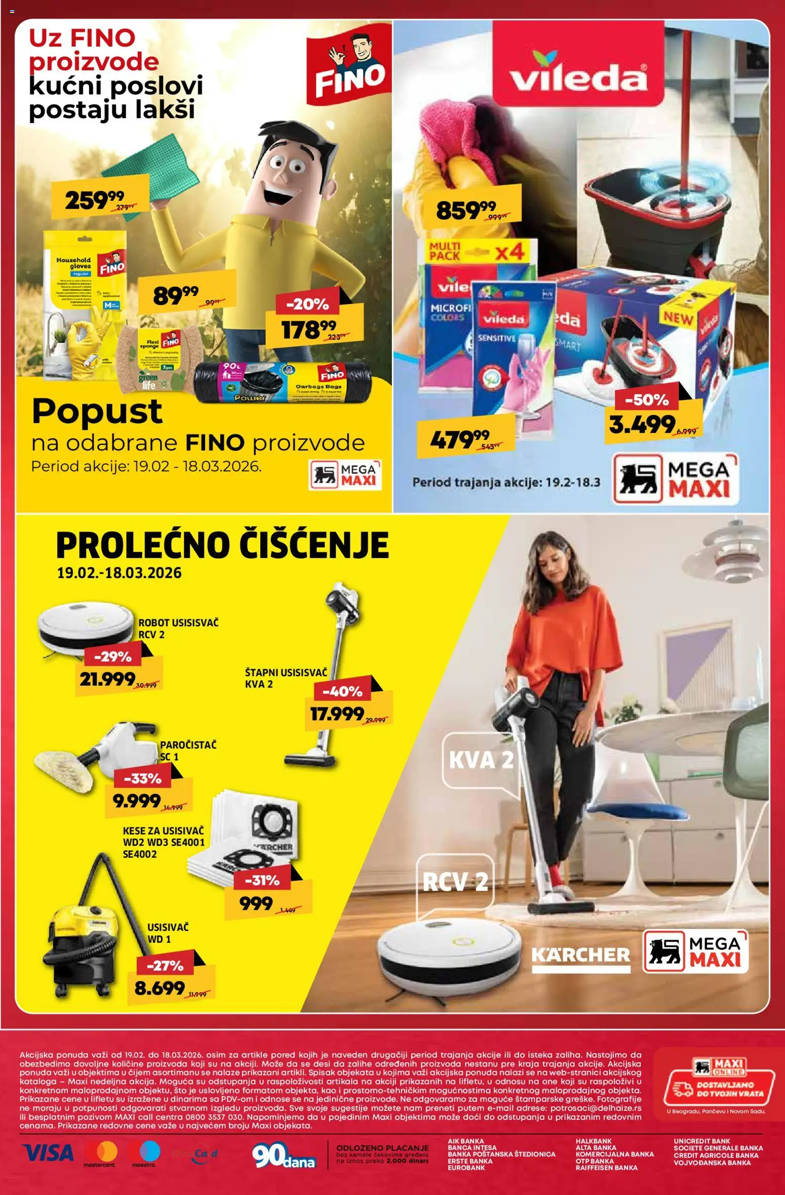 Mega Maxi katalog - važi od 19.02.2026 | Strana: 10 | Proizvode: Robot, Sto, Vrata, Vileda