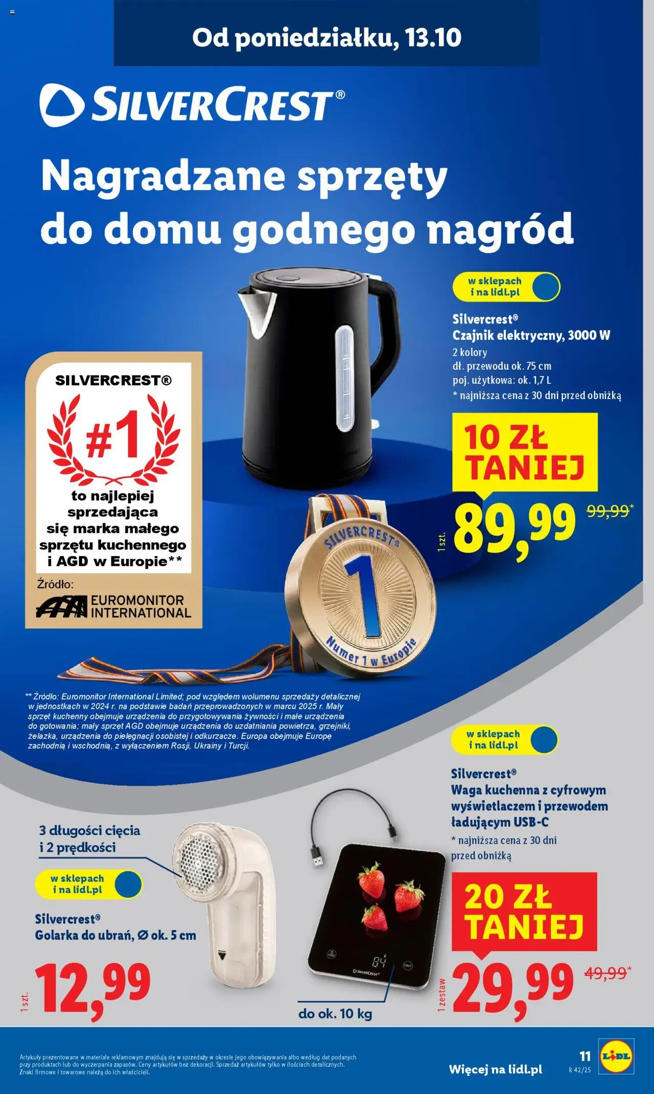 Lidl Katalog od 13.10.2025 | Strona: 11 | Produkty: Waga, Czajnik, Golarka
