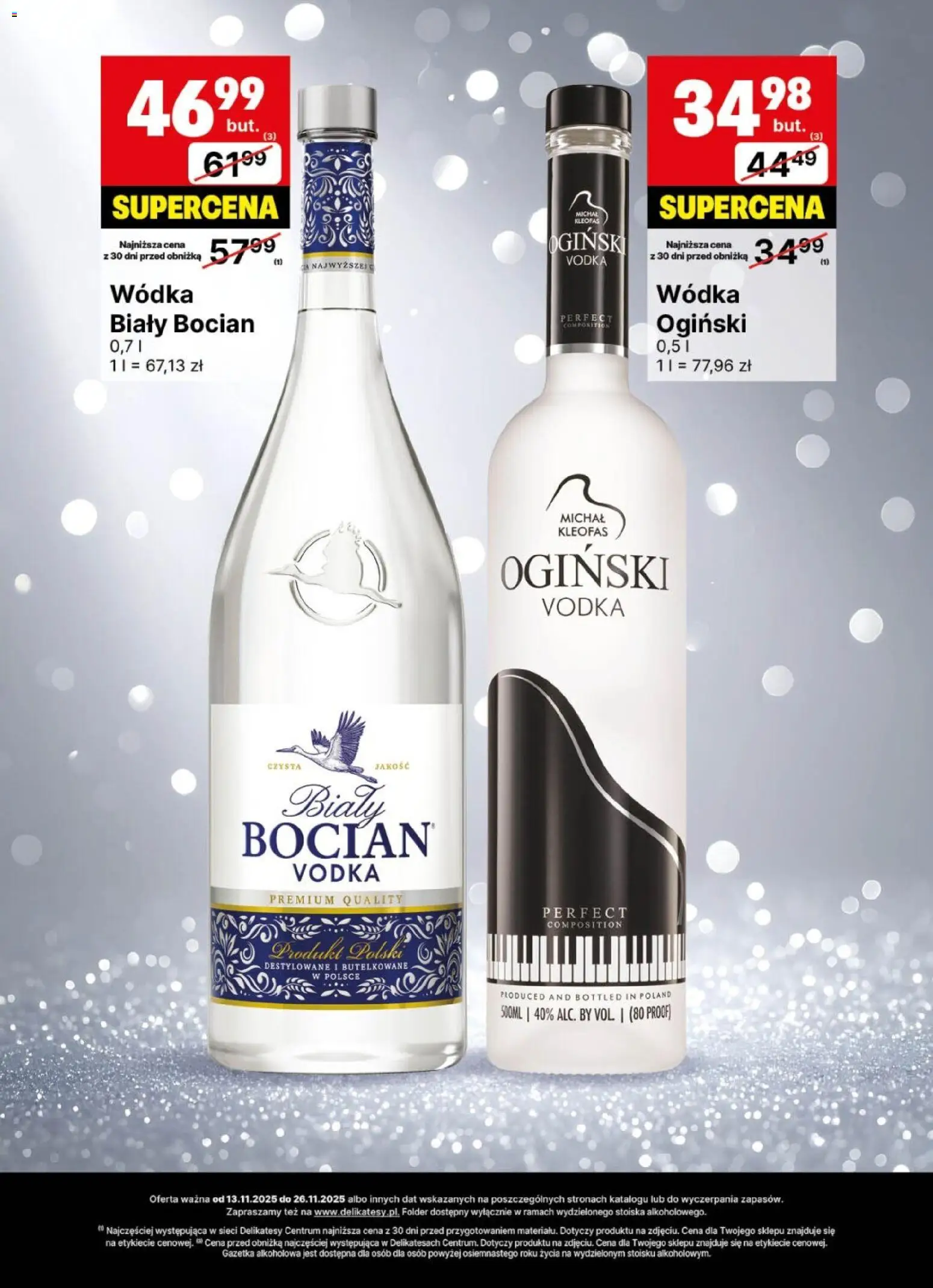 Delikatesy Centrum Gazetka - DeliBarek od 13.11.2025 | Strona: 16 | Produkty: Ogiński, Delikatesy, Vodka, Wódka