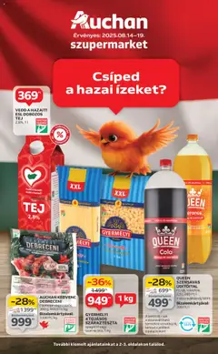 Auchan - Akciós újság Szupermarket - amely érvényes a következő dátumtól: 14.08.2025
