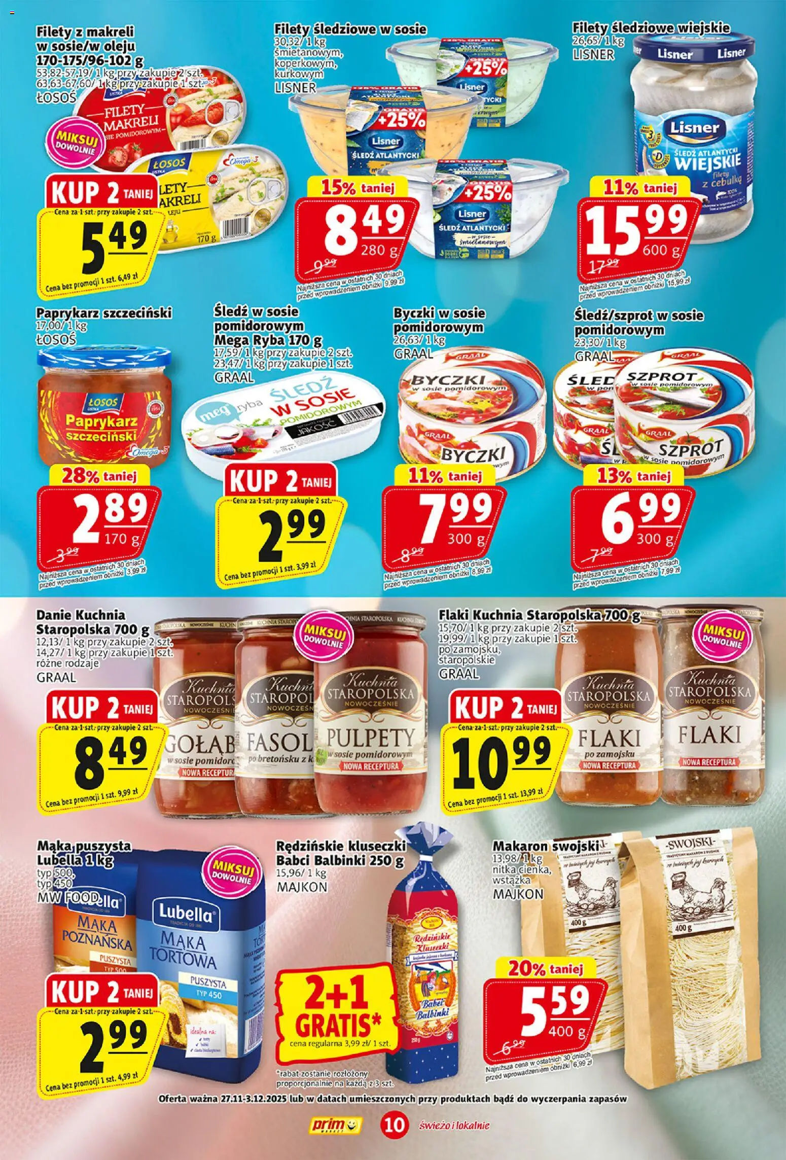 Prim Market Black Friday od 27.11.2025 | Strona: 10 | Produkty: Paprykarz, Łosoś, Flaki, Makaron