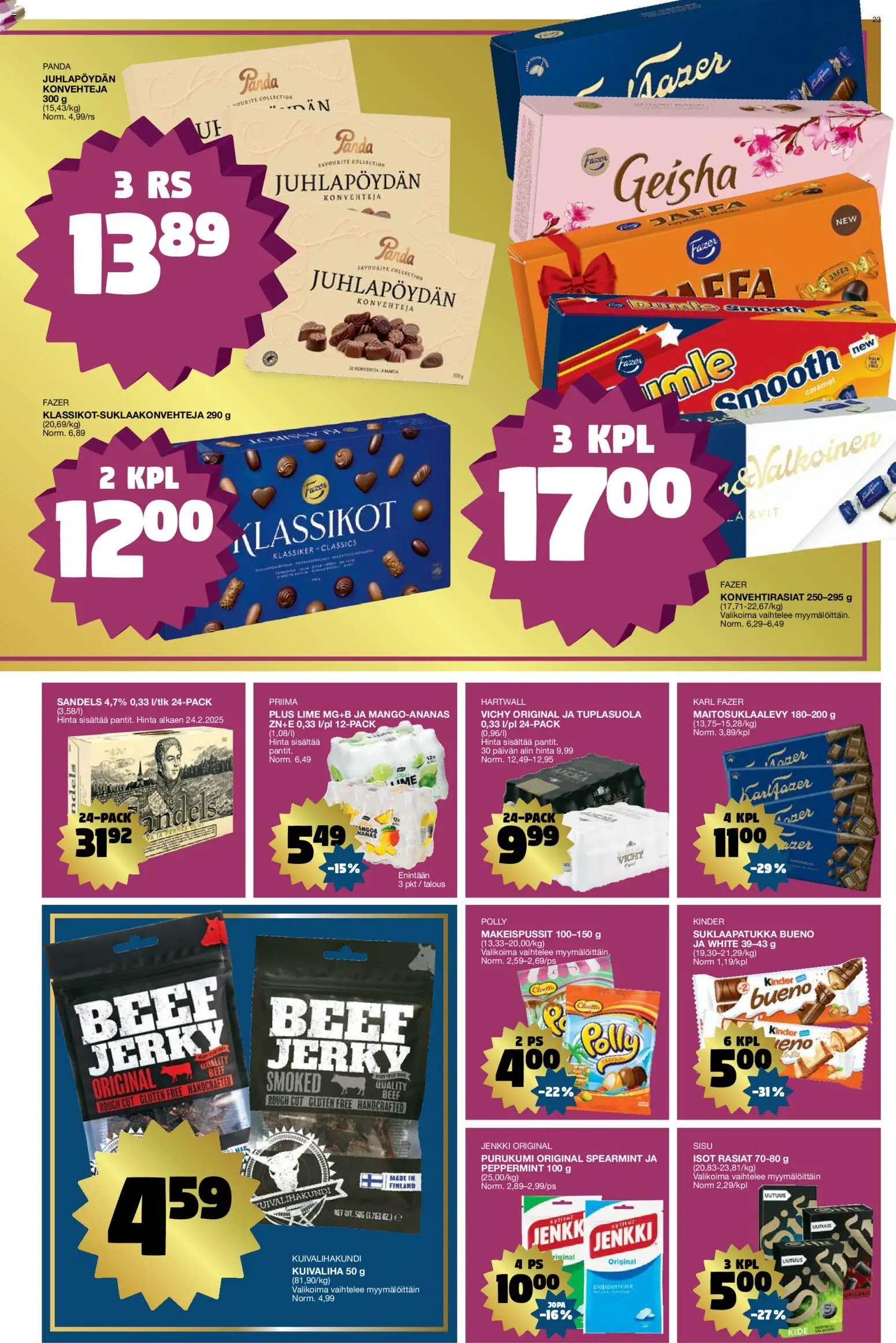 Tokmanni tarjoukset – voimassa 03.11.2025 alkaen | Sivu: 23 | Tuotteet: Makeispussit, Purukumi