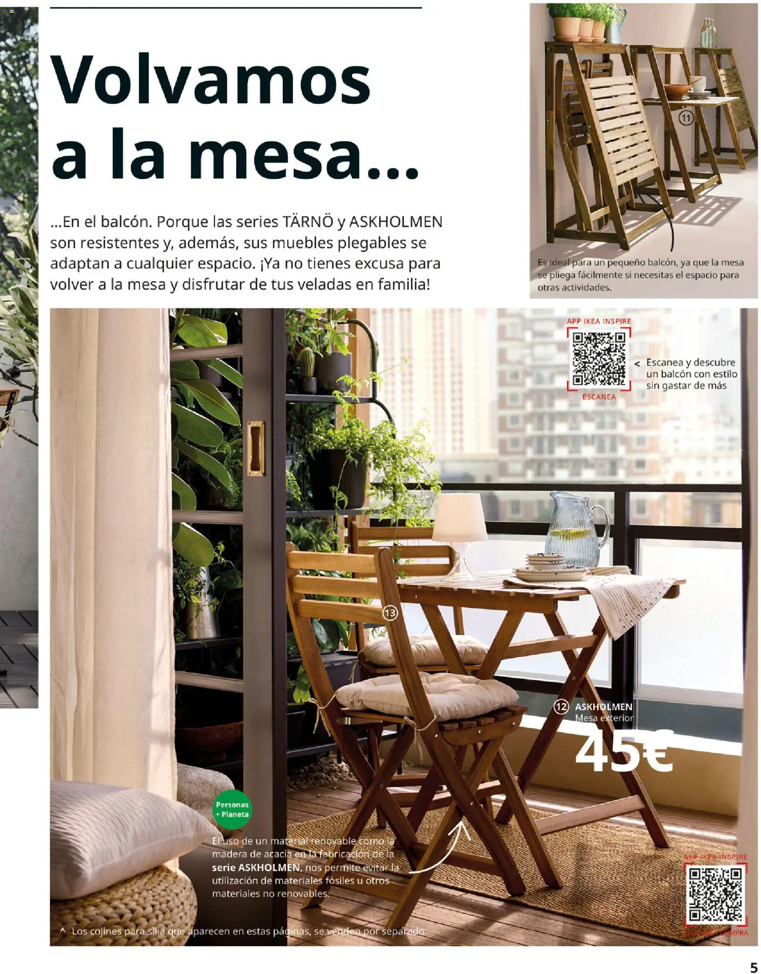 Catálogo IKEA Muebles de exterior │ válido desde el 17.12.2025 | Página: 5 | Productos: Muebles, Mesa, Silla