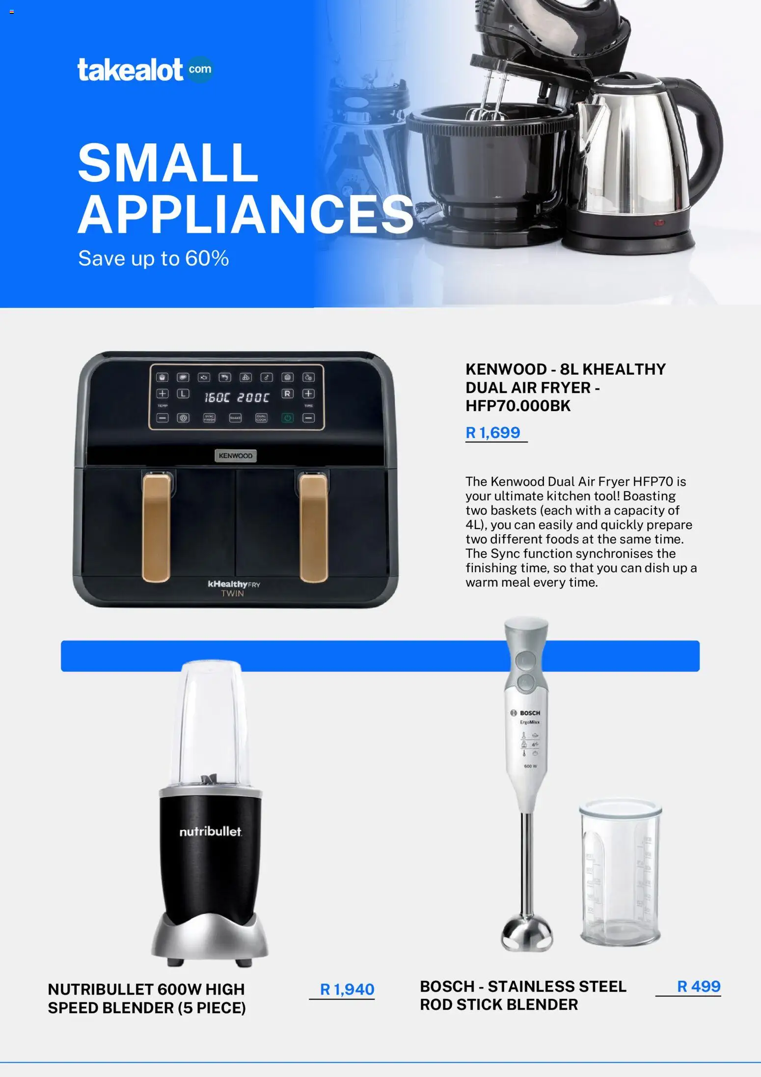New Takealot catalogue – valid from 03.11.2025 | Page: 5 | Products: Fryer, Blender, Air fryer