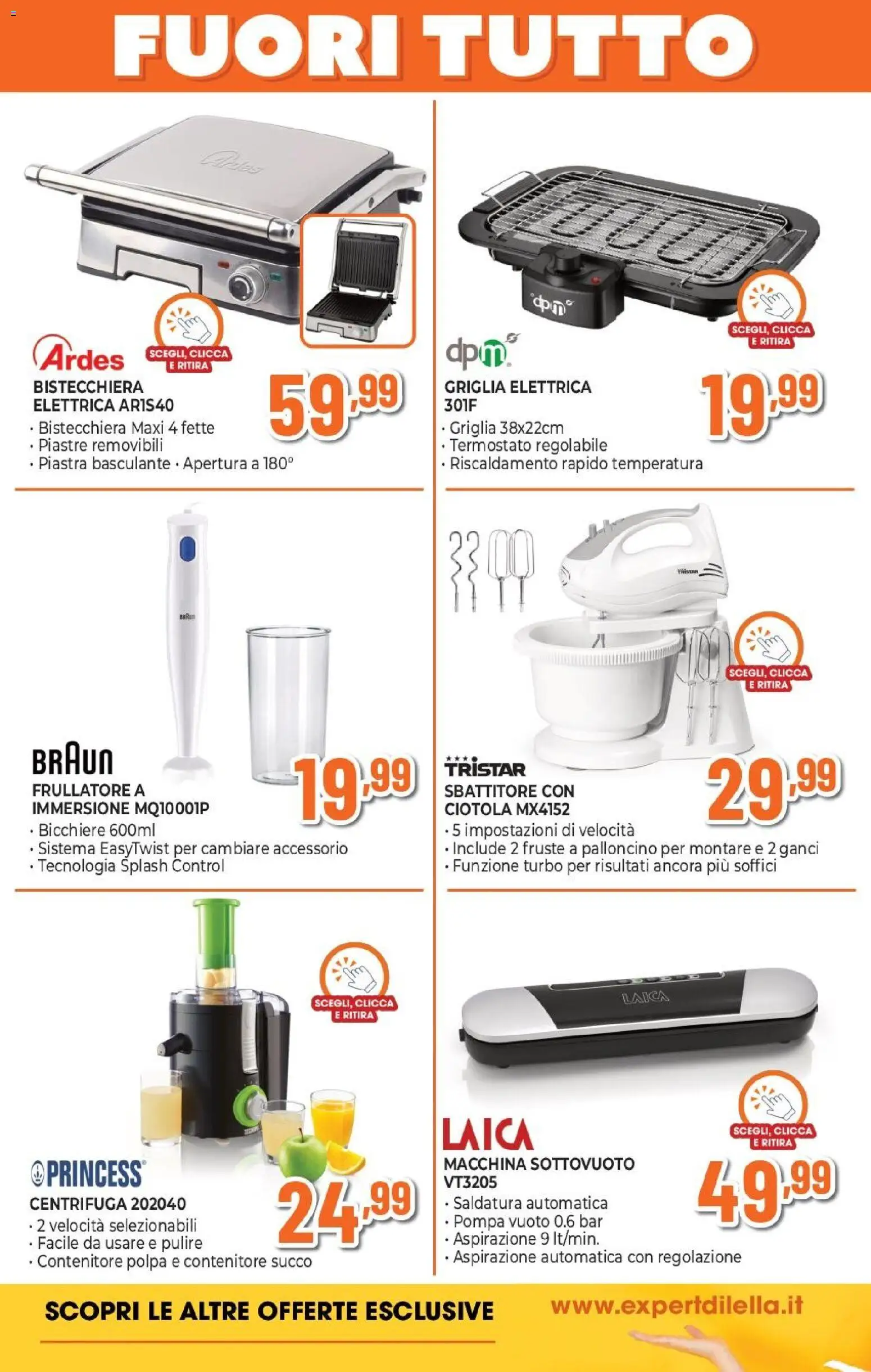 Volantino Expert del 27.12.2025 | Pagina: 18 | Prodotti: Frullatore, Sbattitore, Bistecchiera, Macchina sottovuoto