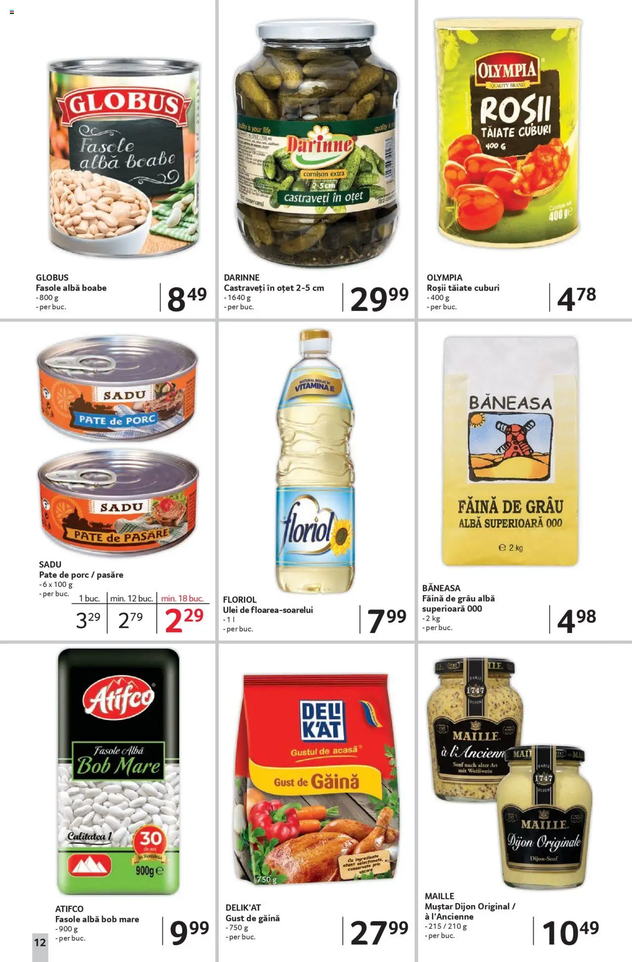 Catalog Selgros - Magazine Mici – valabil de la 08.08.2025 | Pagină: 12 | Produse: Pate, Făină, Castraveți, Fasole albă