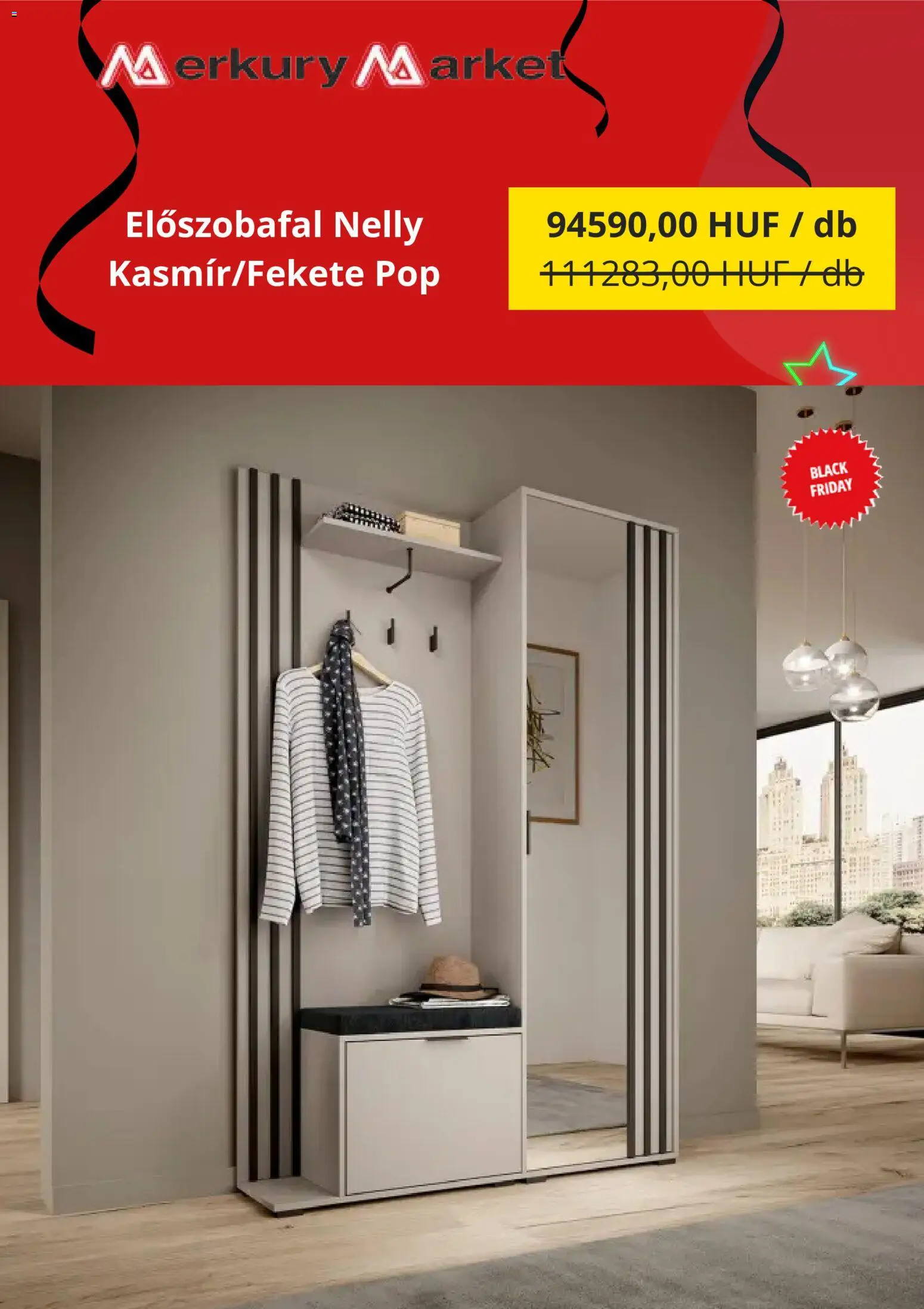 Merkury Market akciós ujság - amely érvényes a következő dátumtól: 07.11.2025 | Oldal: 5 | Termékek: Előszobafal