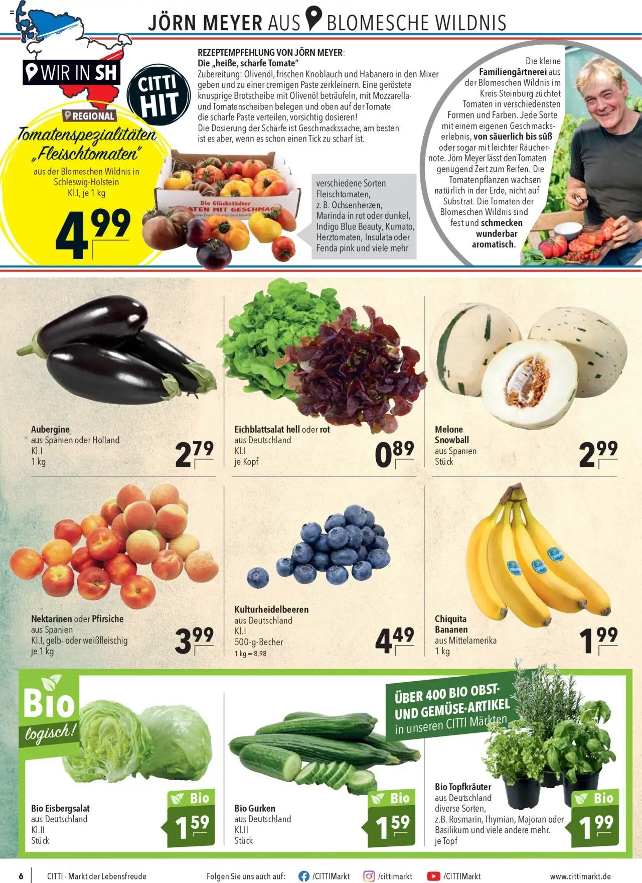 CITTI Markt Prospekt 	 - gültig ab dem 06.08.2025 | Seite: 6 | Produkte: Mixer, Nektarinen, Obst, Melone