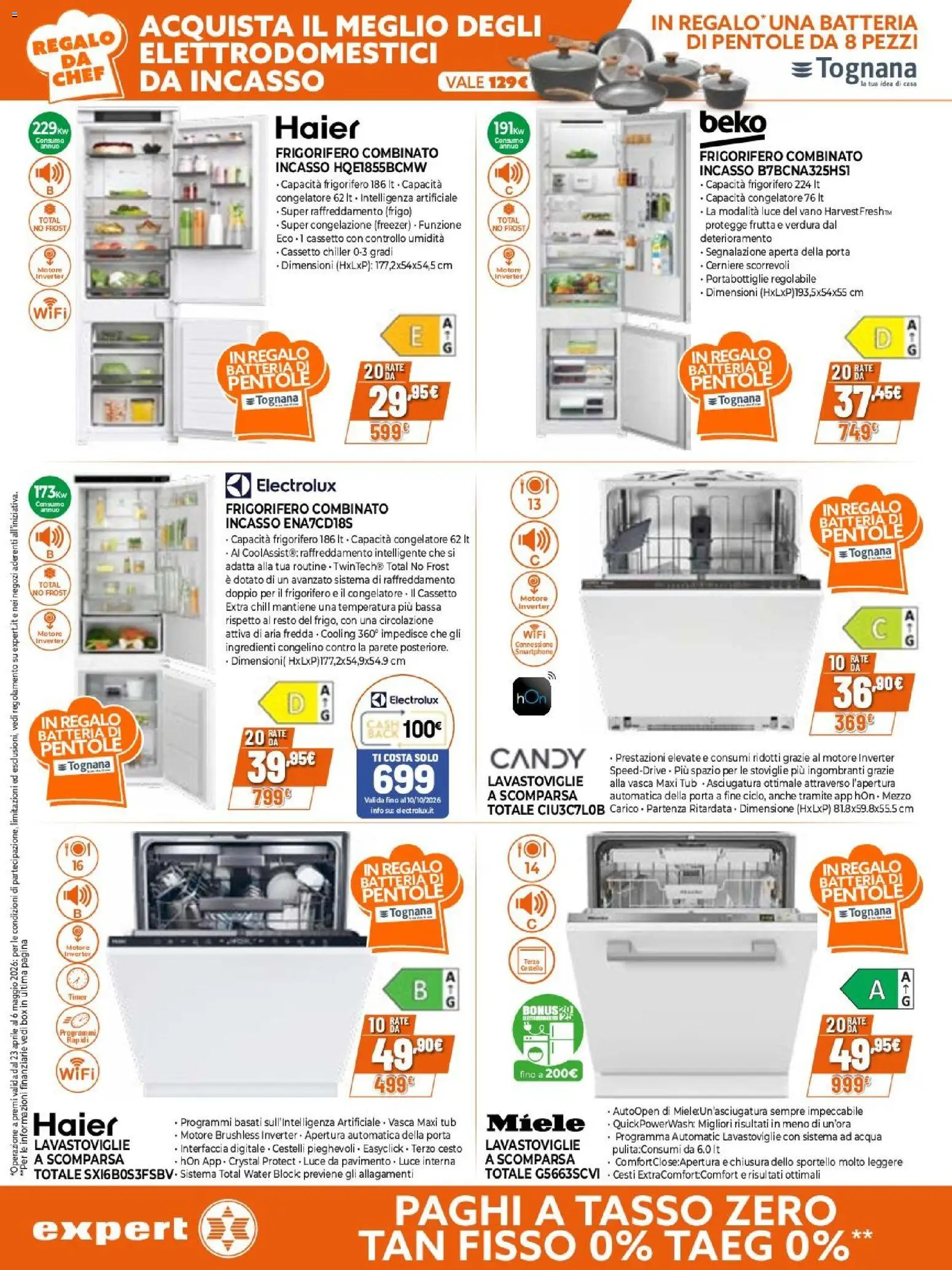 Volantino Expert del 23.04.2026 | Pagina: 5 | Prodotti: Acqua, Frutta, Congelatore, Miele