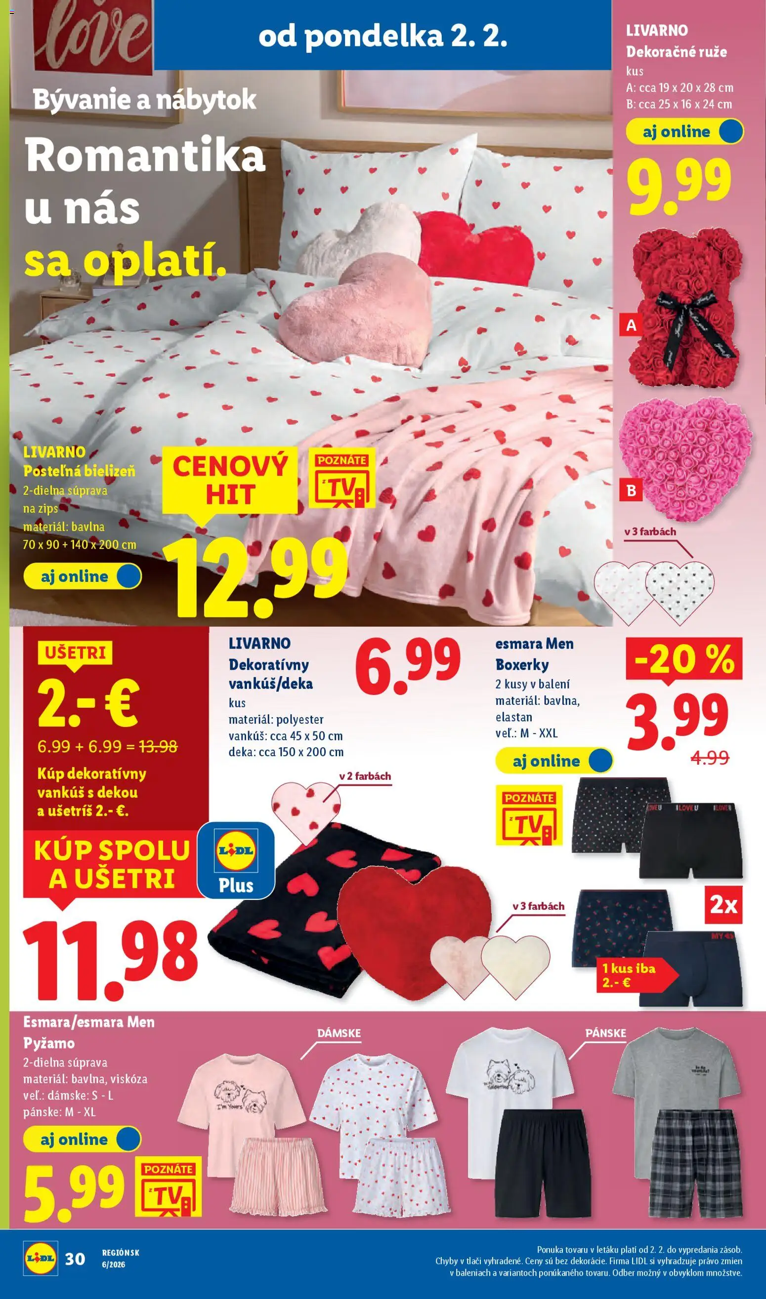 Nové Lidl akcie – leták je platný od 02.02.2026 | Strana: 38 | Produkty: Nábytok, Vankúš, Pyžamo