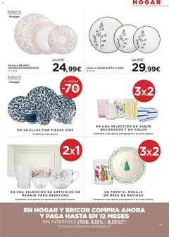 Vista previa Hipercor catálogo válido desde el 07.01.2026 | Página: 49 | Productos: Vasos, Té, Βρεφικό κρεβάτι, Mesa
