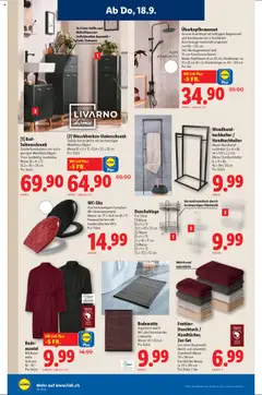 Lidl Aktionen – gültig ab 18.09.2025 | Seite: 12 | Produkte: Handtuchhalter, Bad, Mantel