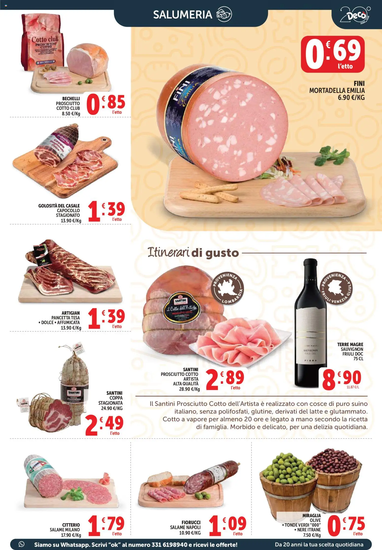 Volantino Decò del 27.03.2026 | Pagina: 9 | Prodotti: Prosciutto Cotto, Salame, Pancetta, Prosciutto