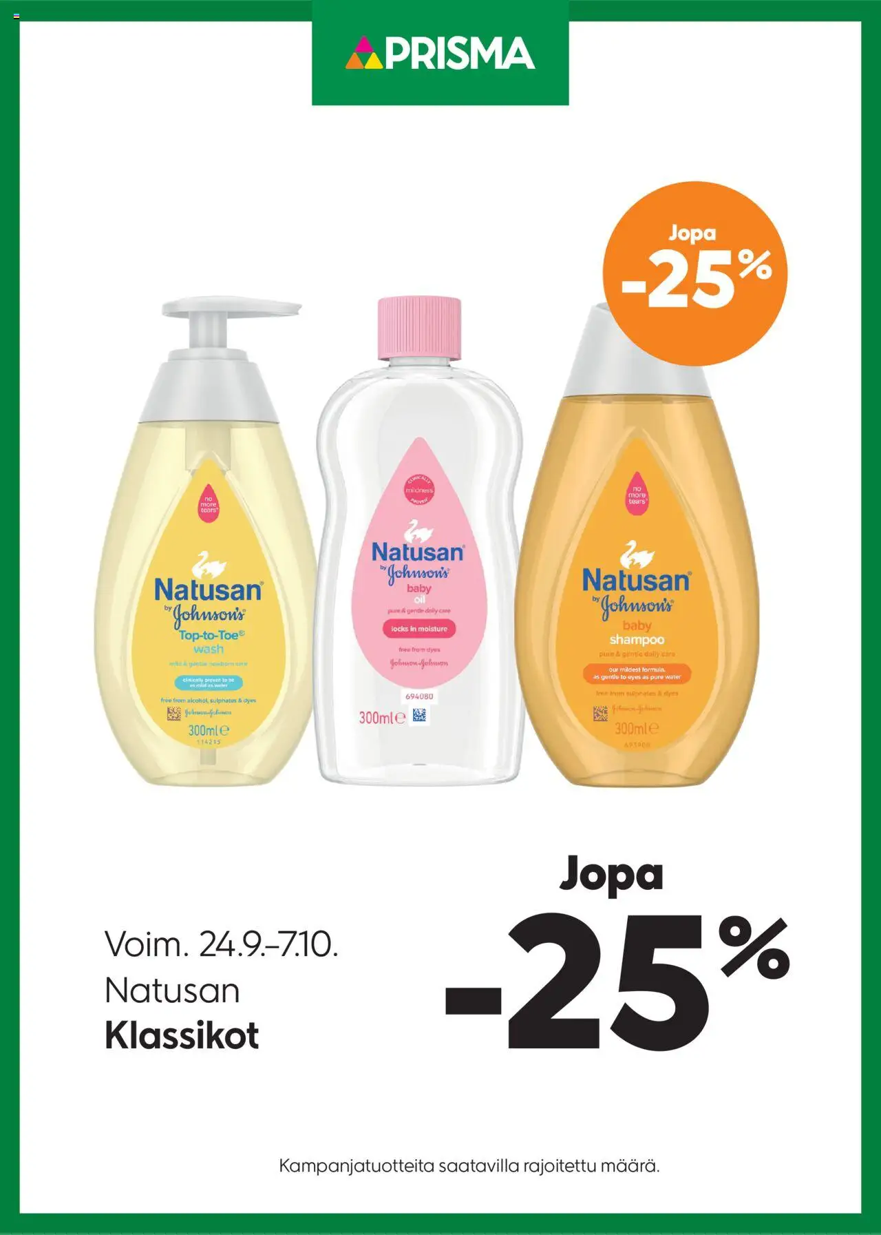Prisma tarjoukset Natusan – voimassa 24.09.2025 alkaen | Sivu: 1 | Tuotteet: Shampoo