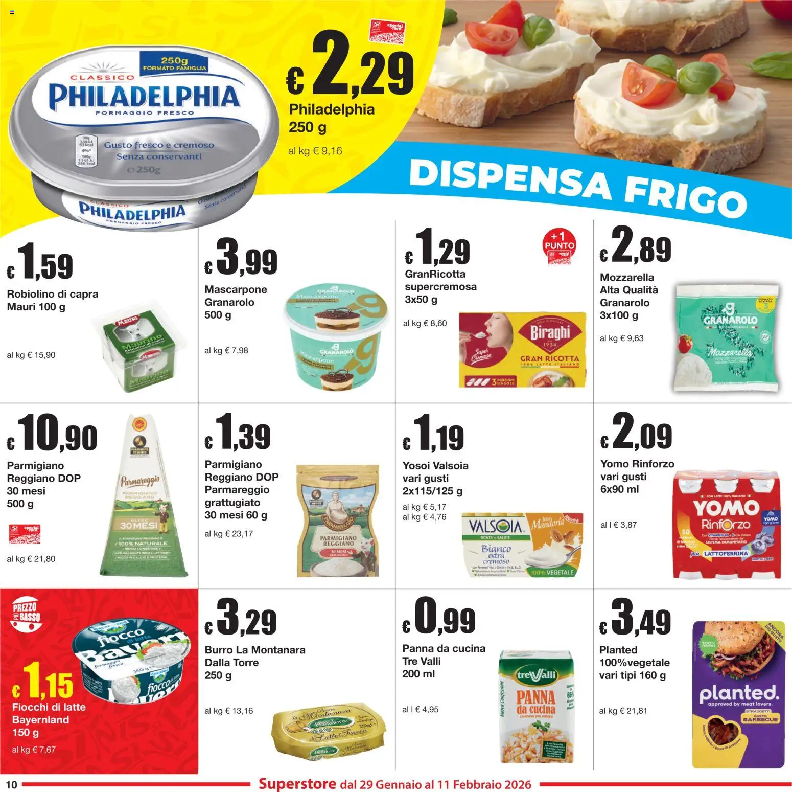 Volantino Sì con Te del 29.01.2026 | Pagina: 10 | Prodotti: Fiocchi di latte, Fiocchi, Latte, Formaggio