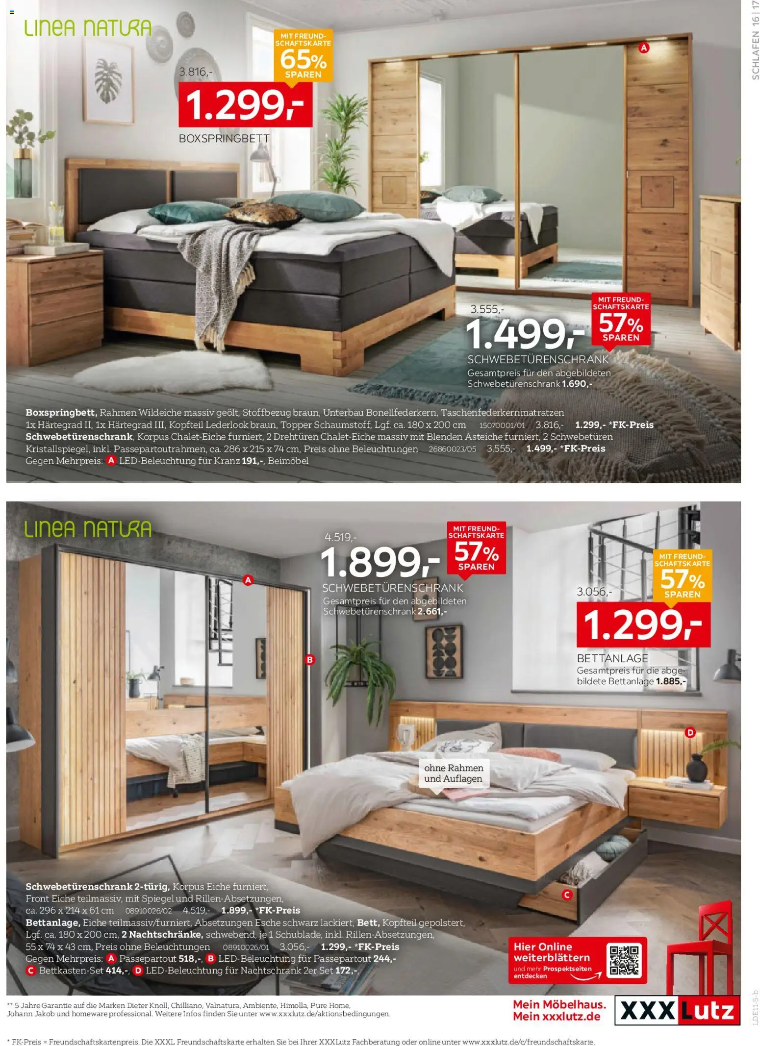 XXXL Lutz Nr. 1 beim Preis – gültig ab 02.11.2025 | Seite: 21 | Produkte: Schwebetürenschrank, Boxspringbett, Topper, Spiegel