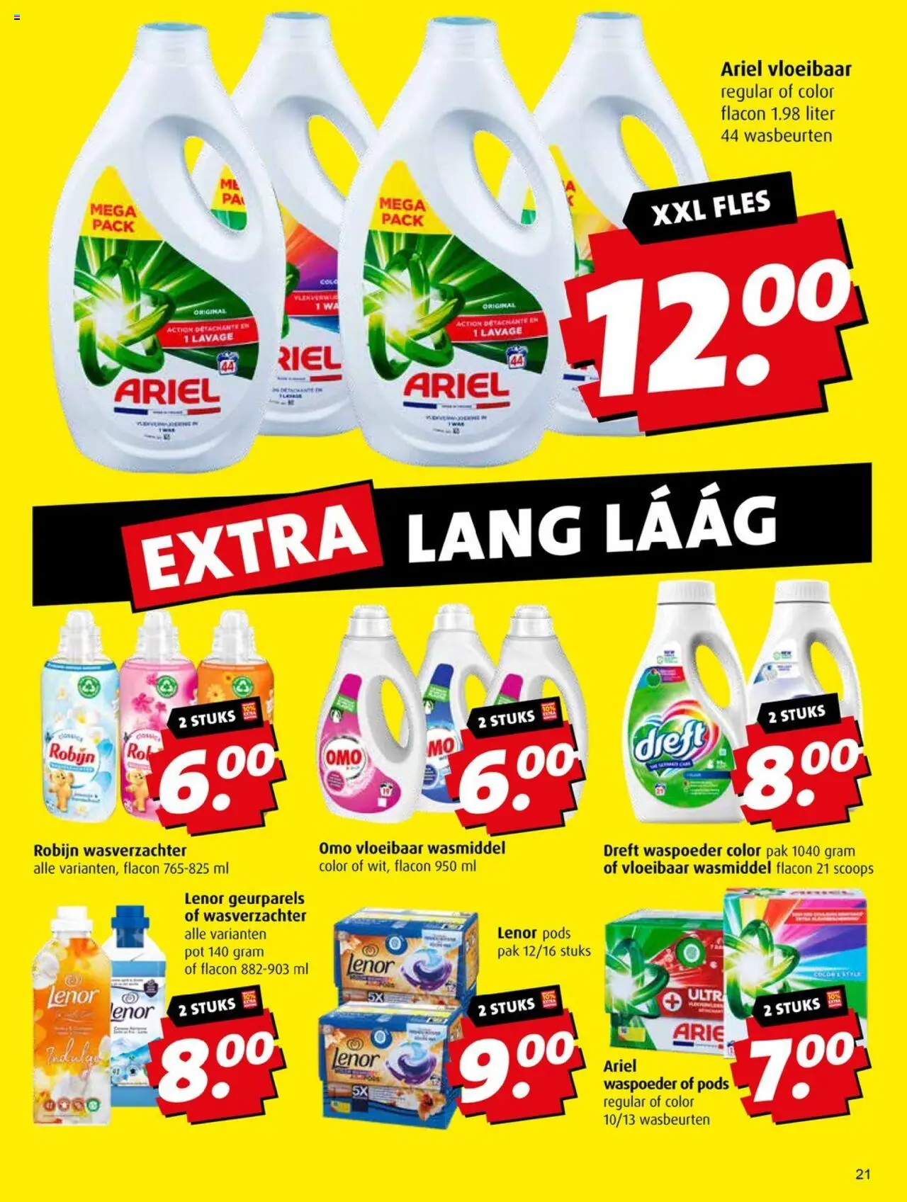  | Pagina: 21 | Producten: Wasmiddel, Wasverzachter, Pot, Fles