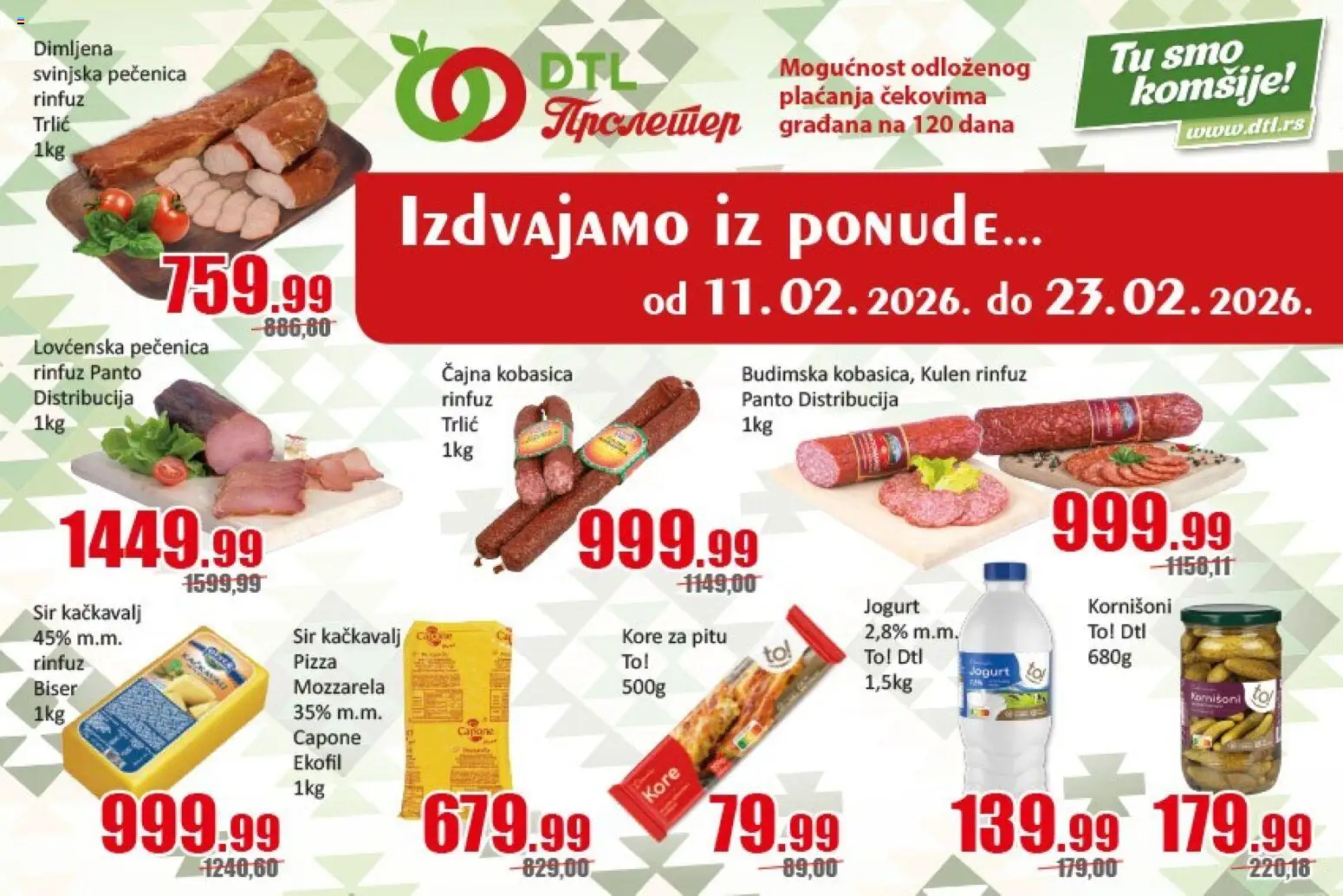 Metalac Proleter katalog - važi od 11.02.2026 | Strana: 2 | Proizvode: Kornišoni, Sir, Jogurt, Kobasica