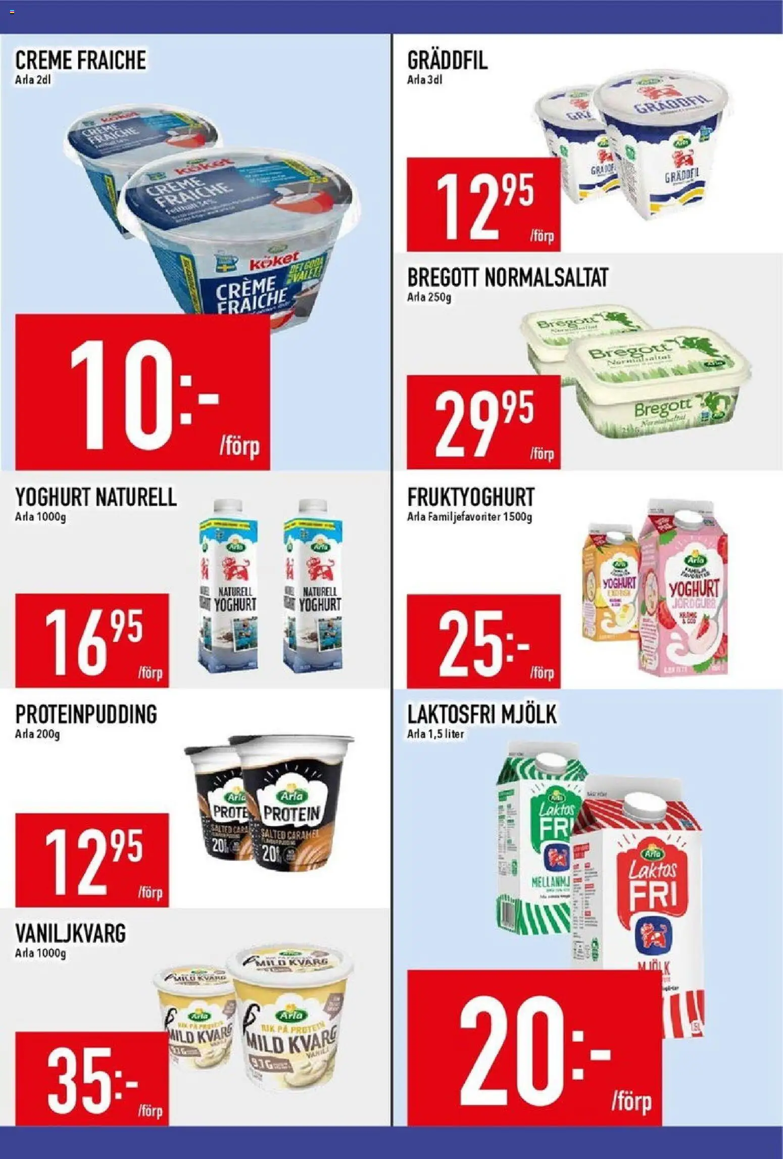 Matdax reklamblad aktuell från 22.12.2025 | Sida: 15 | Produkter: Proteinpudding, Bregott, Mjölk, Kvarg