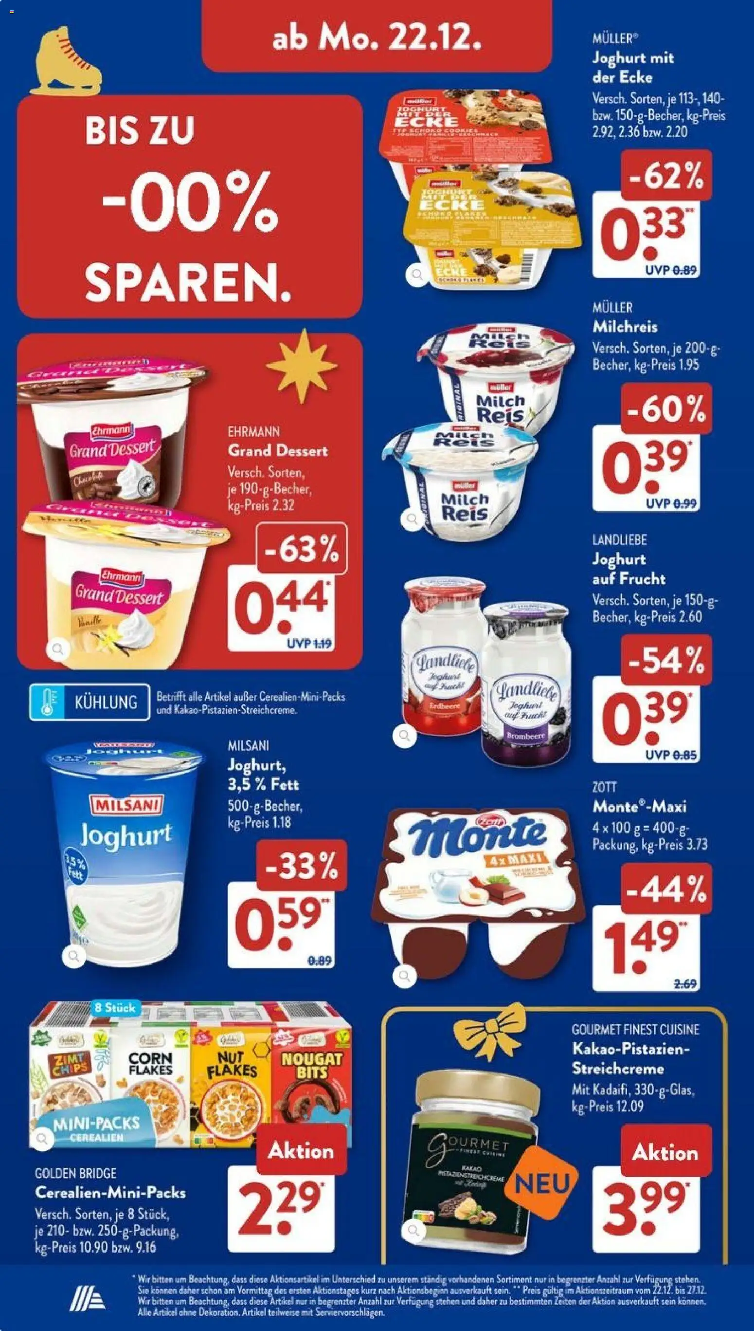 Aldi Süd Prospekt 	 – gültig ab 22.12.2025 | Seite: 16 | Produkte: Milch, Joghurt, Landliebe joghurt, Reis