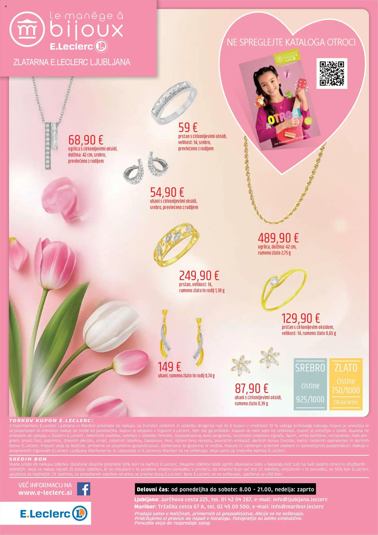 Novi E.leclerc katalog ponudbe – veljaven od 25.02.2026 | Stran: 48 | Izdelki: Prstan, Uhani