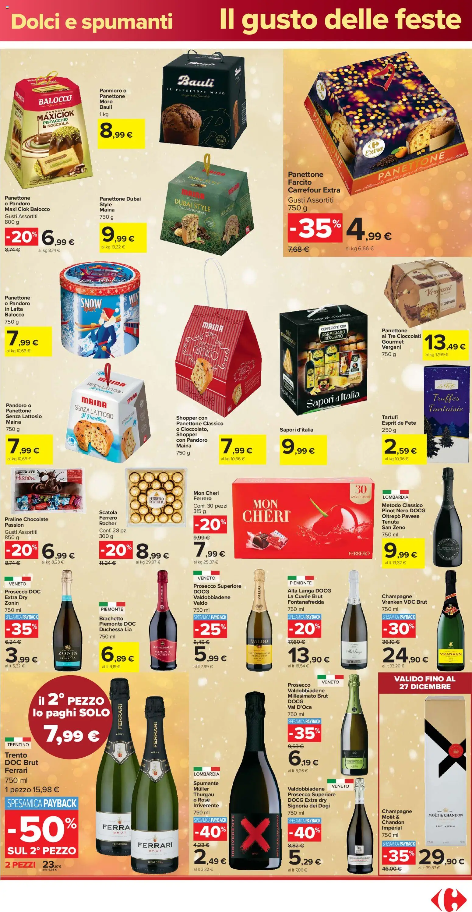 Volantino Carrefour del 16.12.2025 | Pagina: 3 | Prodotti: Latte, Pandoro, Spumante, Scatola